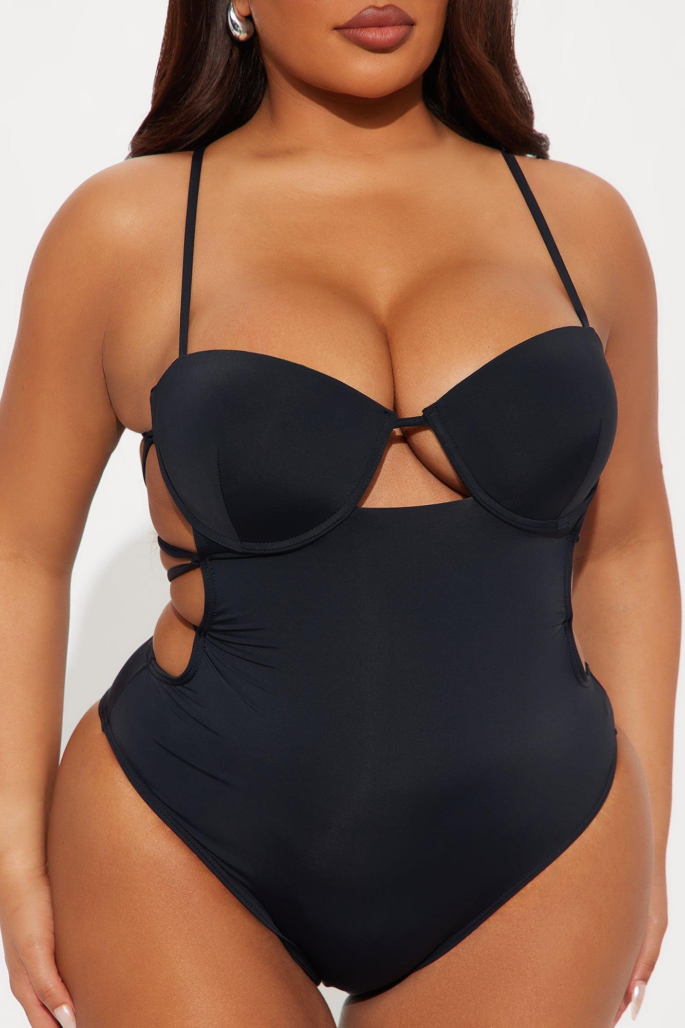 Villa Classic Strappy Underwire 1 Piece Swimsuit - Black Product Image