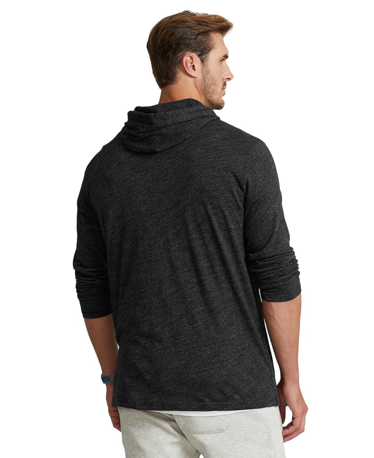 POLO RALPH LAUREN Men's Big & Tall Jersey Hooded T-shirt In Polo Black Product Image