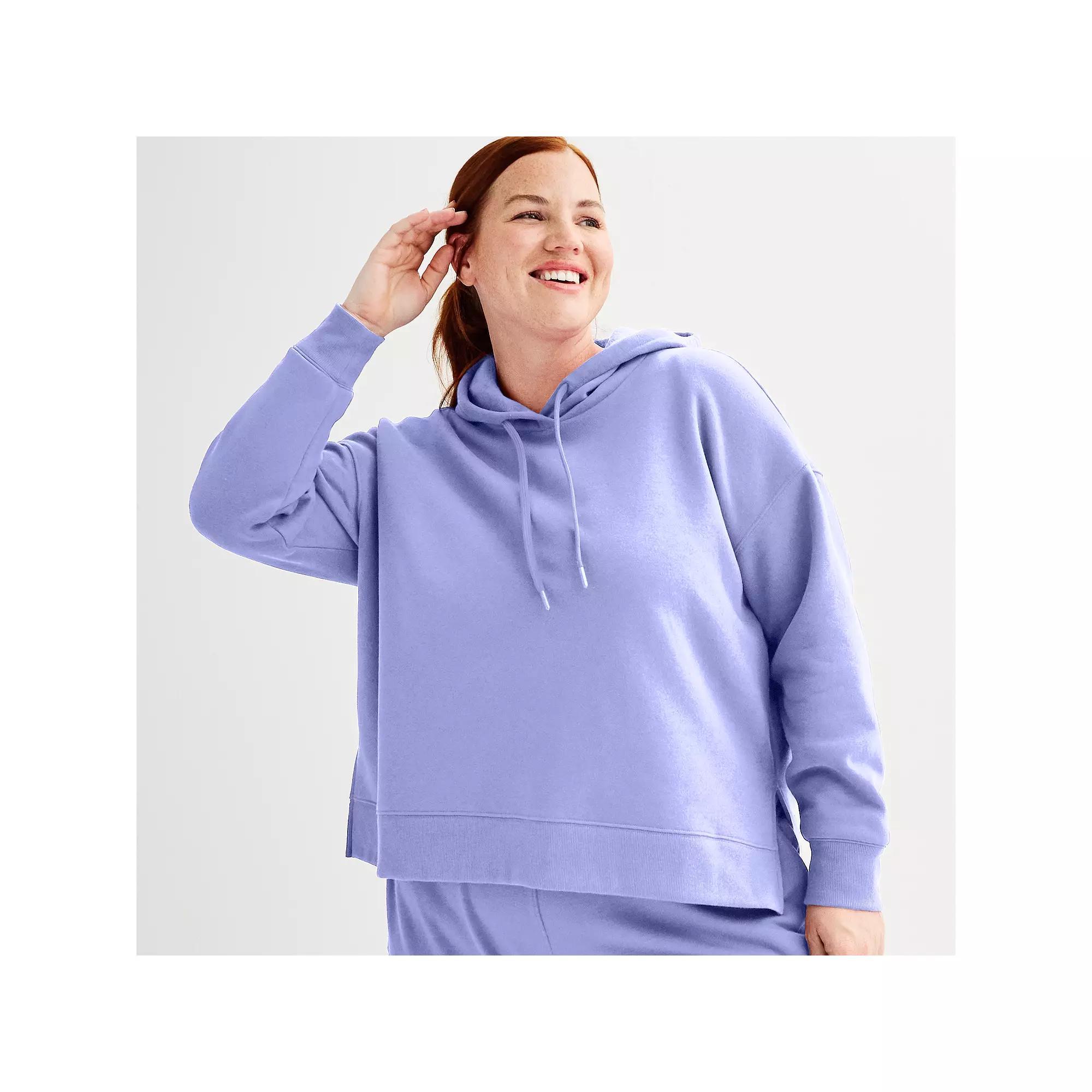 Plus Size Tek Gear® Ultrasoft Fleece Hoodie, Women's, Size: 1XL, Rugged Green Product Image