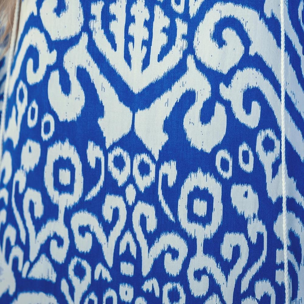 Women's Royal Blue Tassel Tie Half-Sleeve Mini Dress - Cupshe Product Image