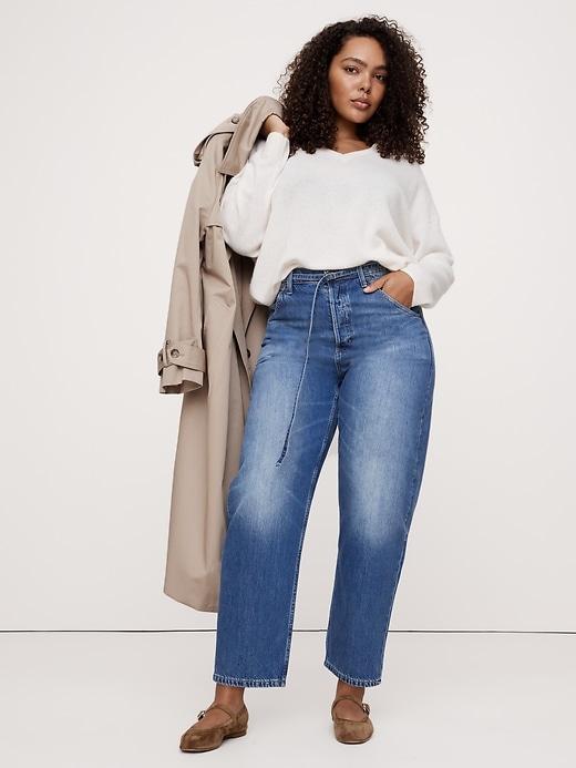High-Rise Rigid Bow Jean Product Image