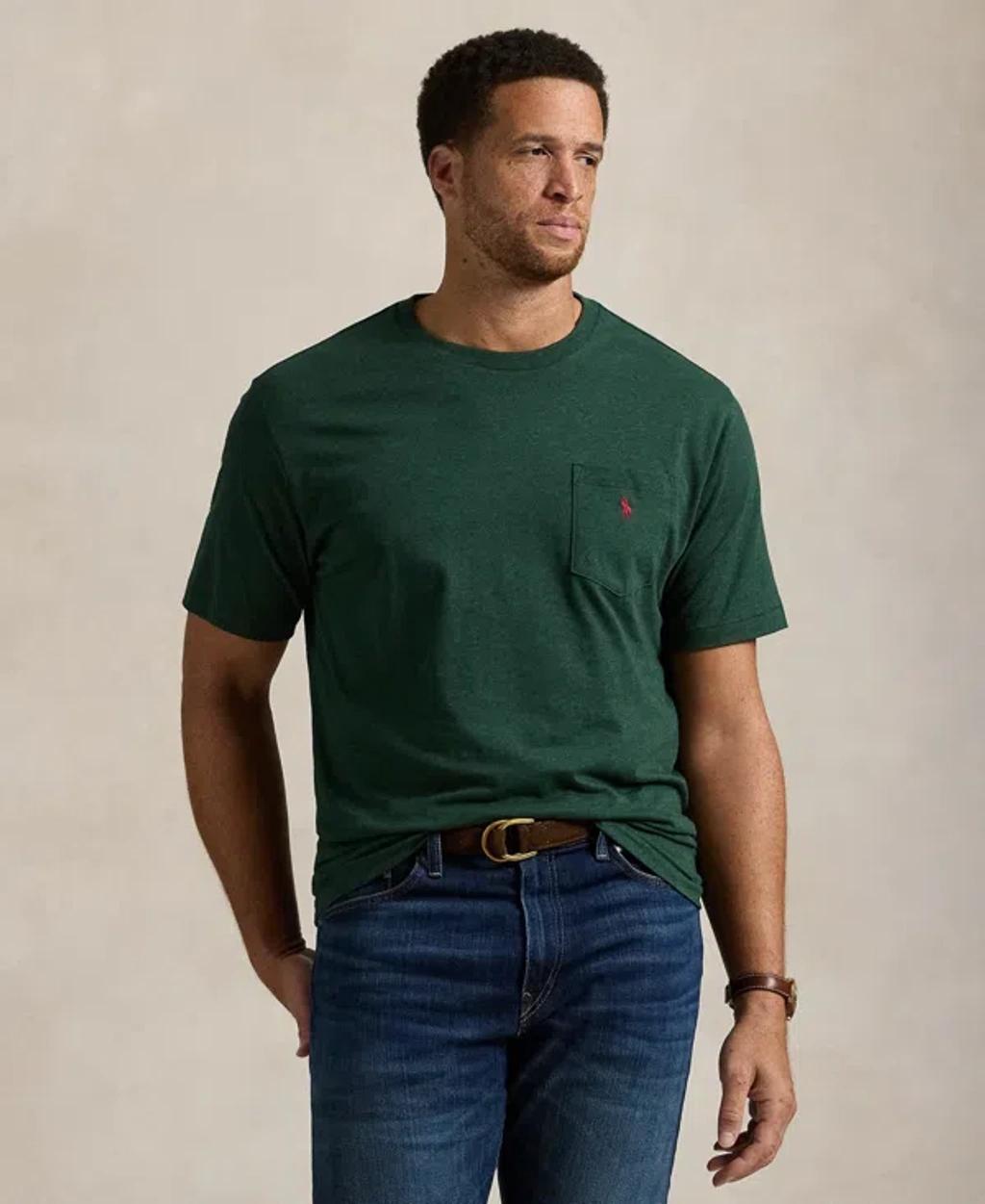 POLO RALPH LAUREN Men's Classic Fit Crew Neck Pocket T-shirt In Ink Blue Product Image