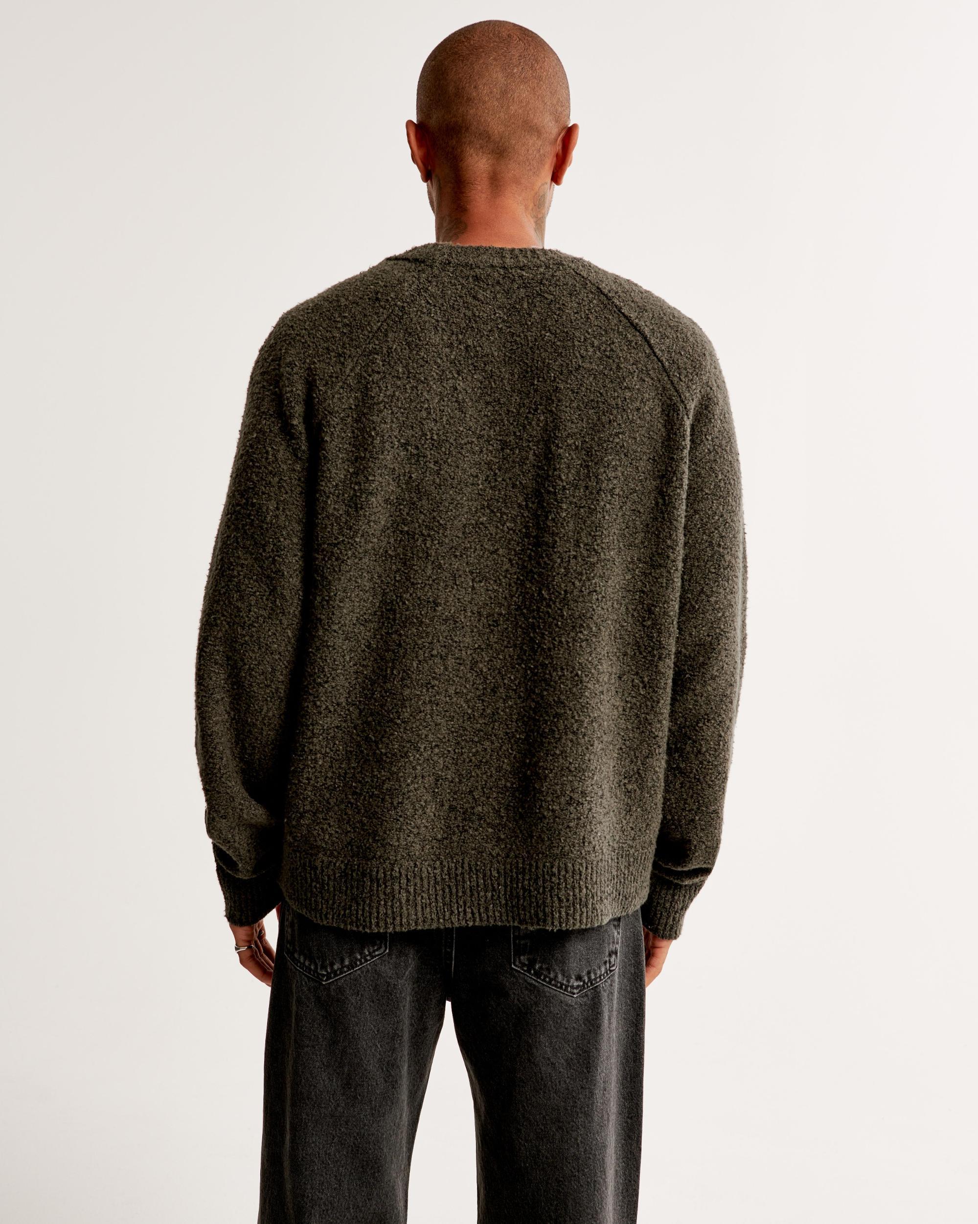 Oversized Boucle Crew Sweater Product Image