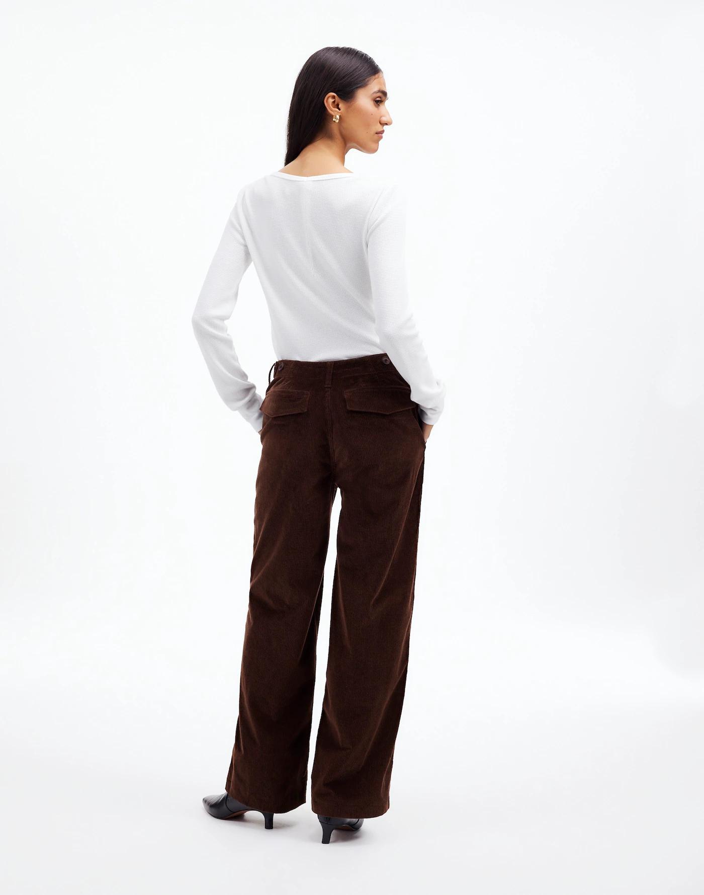 Petite Low-Slung Baggy Utility Pants in Corduroy Product Image