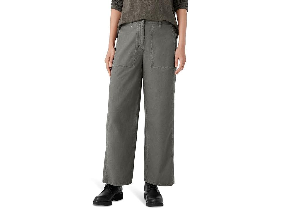 Womens Cotton-Blend Wide-Leg Pants Product Image