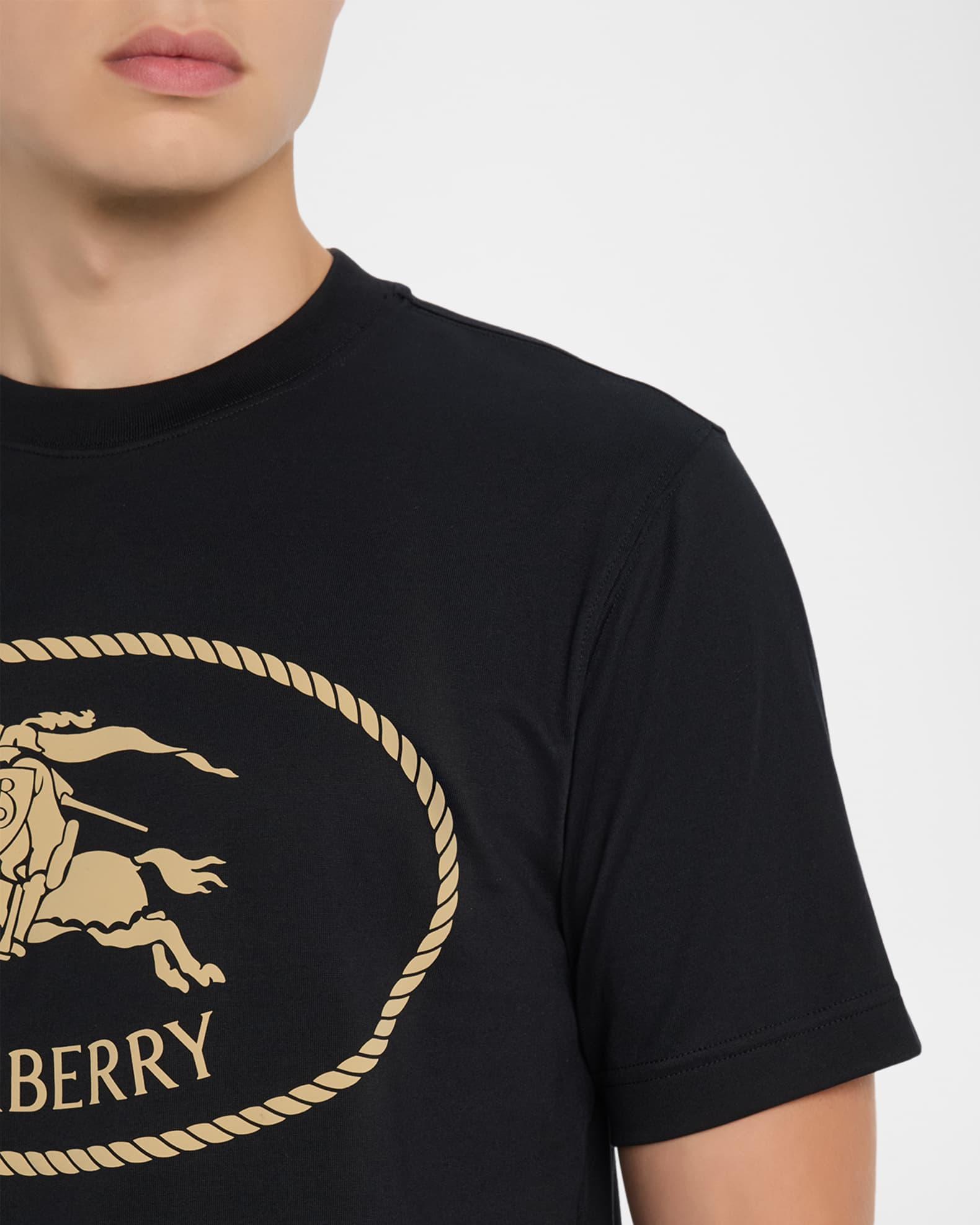 Men's Cotton Knight Stamp Graphic T-Shirt Product Image