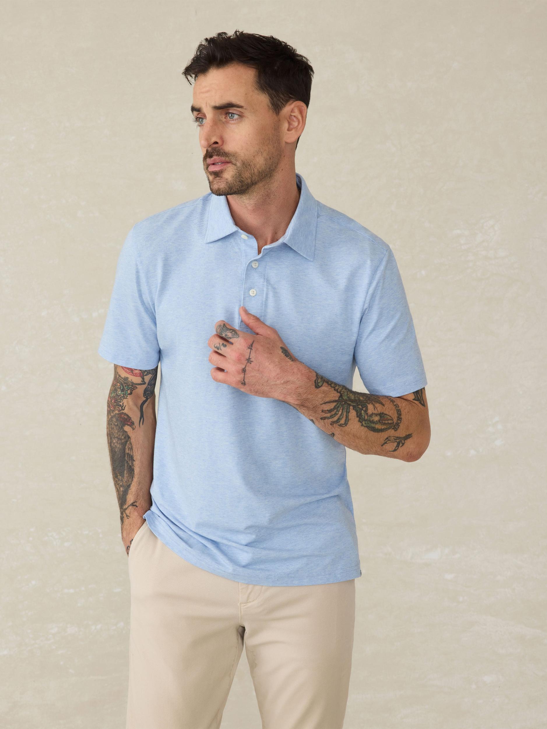 Movement™ Short-Sleeve Polo Shirt (Tall) - Cardiff Blue Heather Male Product Image