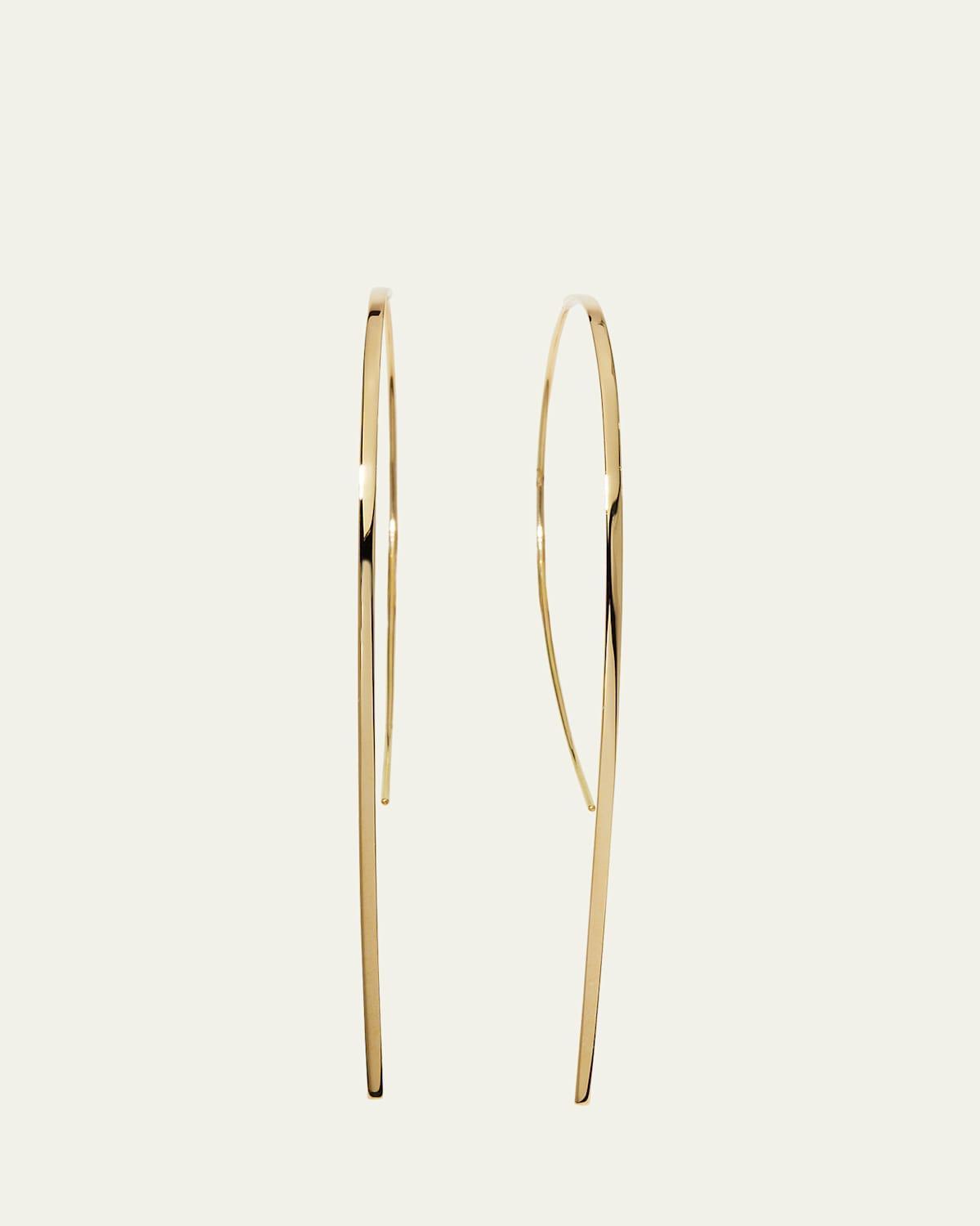 Small Flat Hook-On Hoop Earrings Product Image