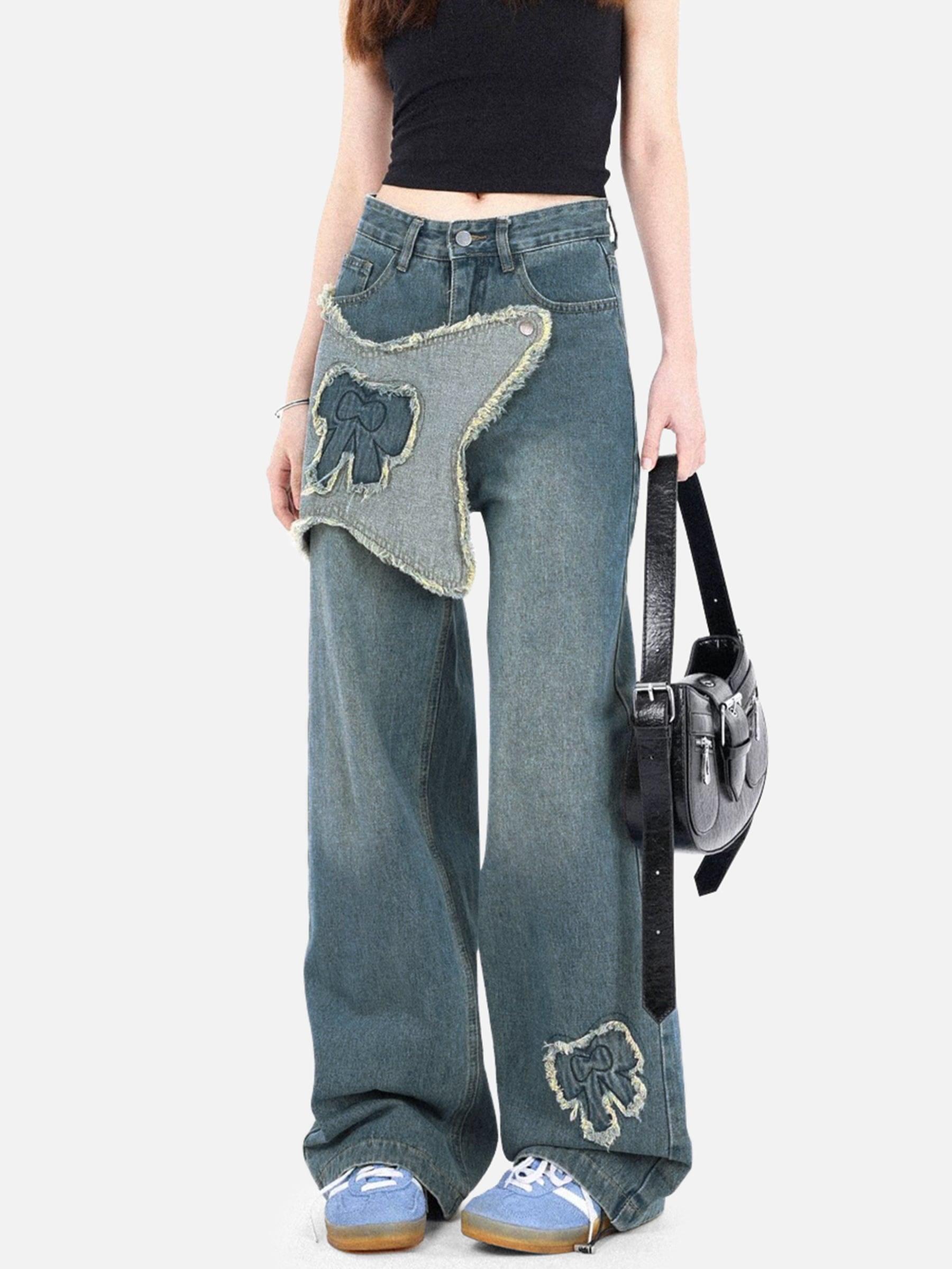 Aelfric Eden Fringe Bow Jeans Female Product Image