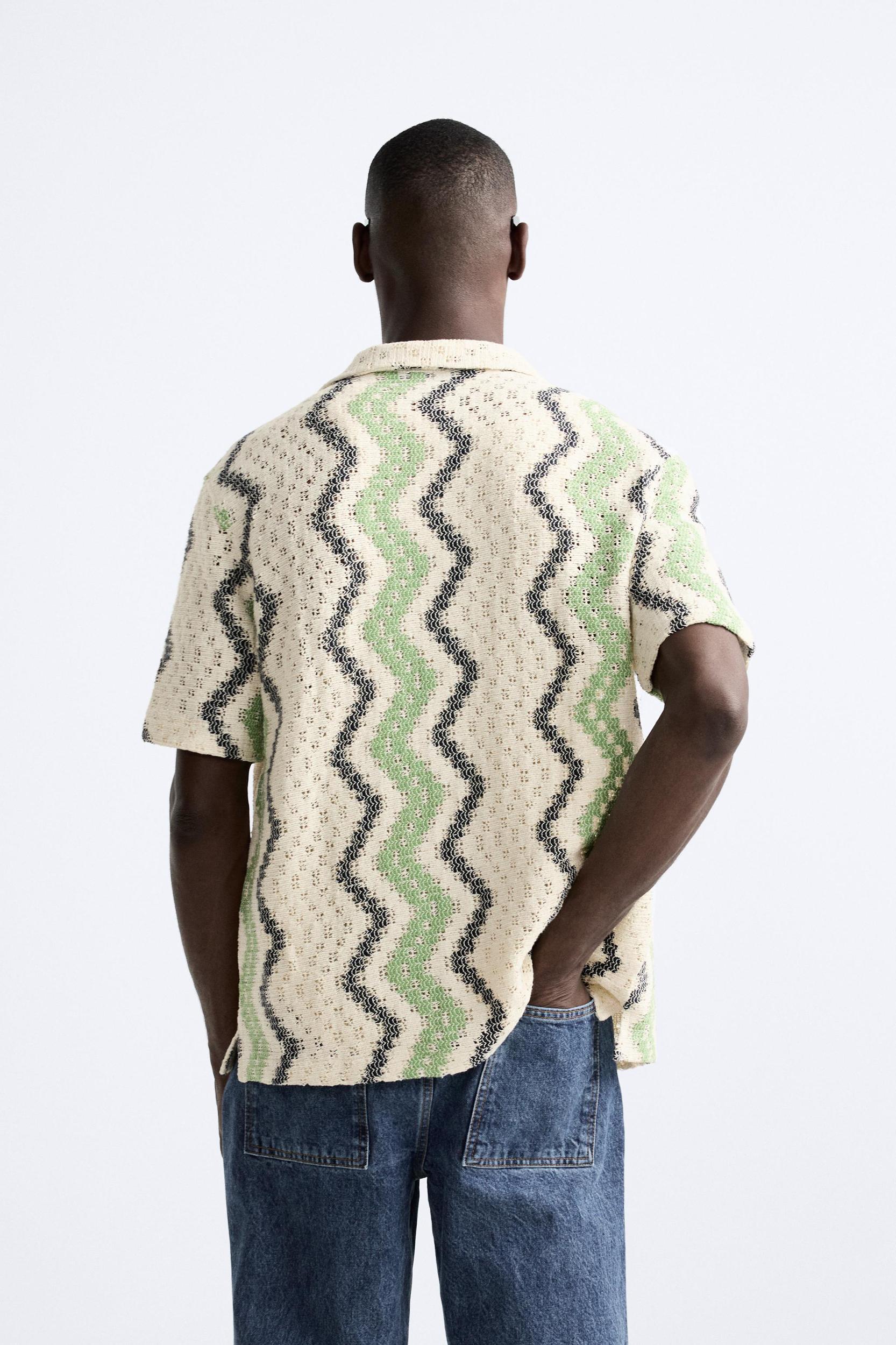 GEOMETRIC CROCHET SHIRT Product Image