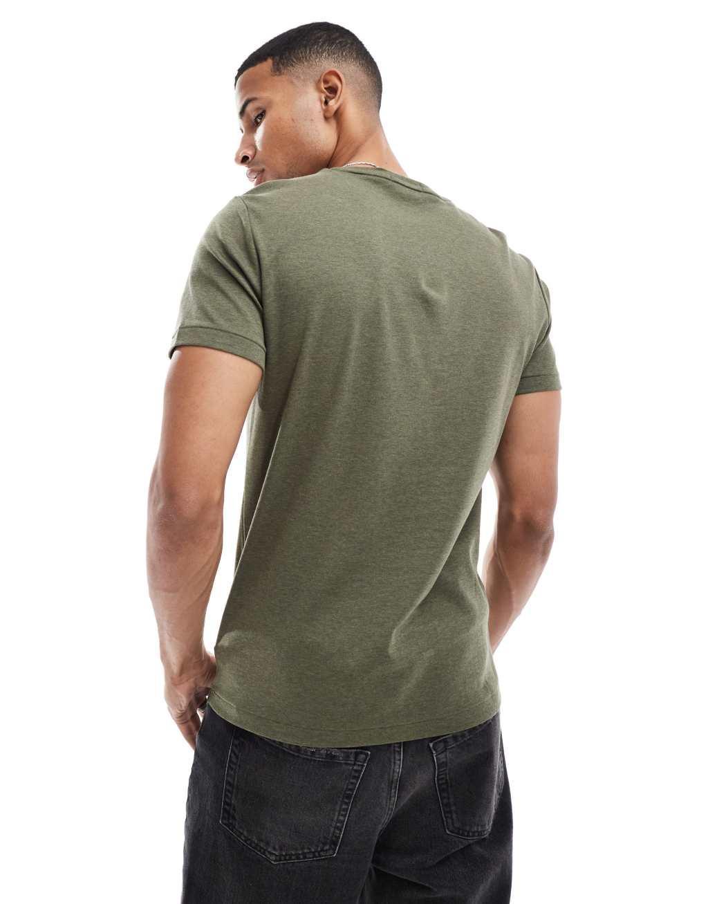 Polo Ralph Lauren icon logo pima cotton T-shirt in dark green heather Product Image