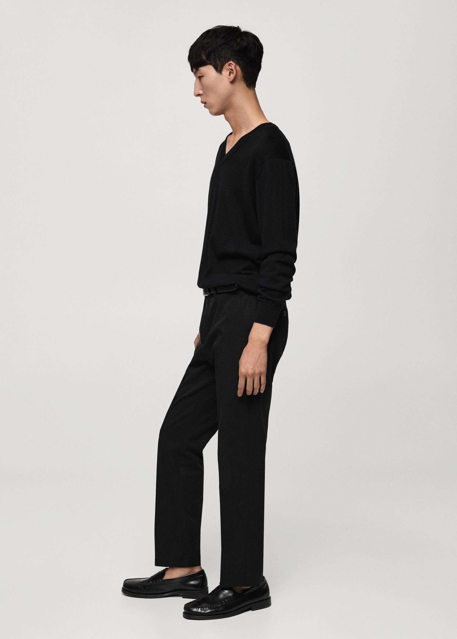 Regular-fit cotton pants - Men | MANGO USA Product Image