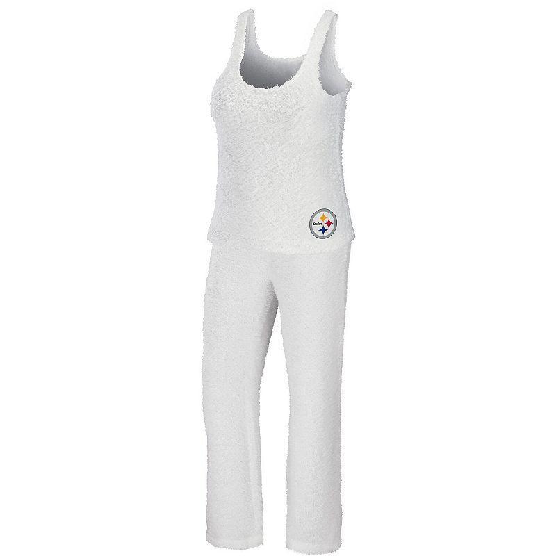 Women's WEAR by Erin Andrews Cream San Francisco 49ers Cozy Scoop Neck Tank Top & Pants Sleep Set, Size: XL, Beige Product Image