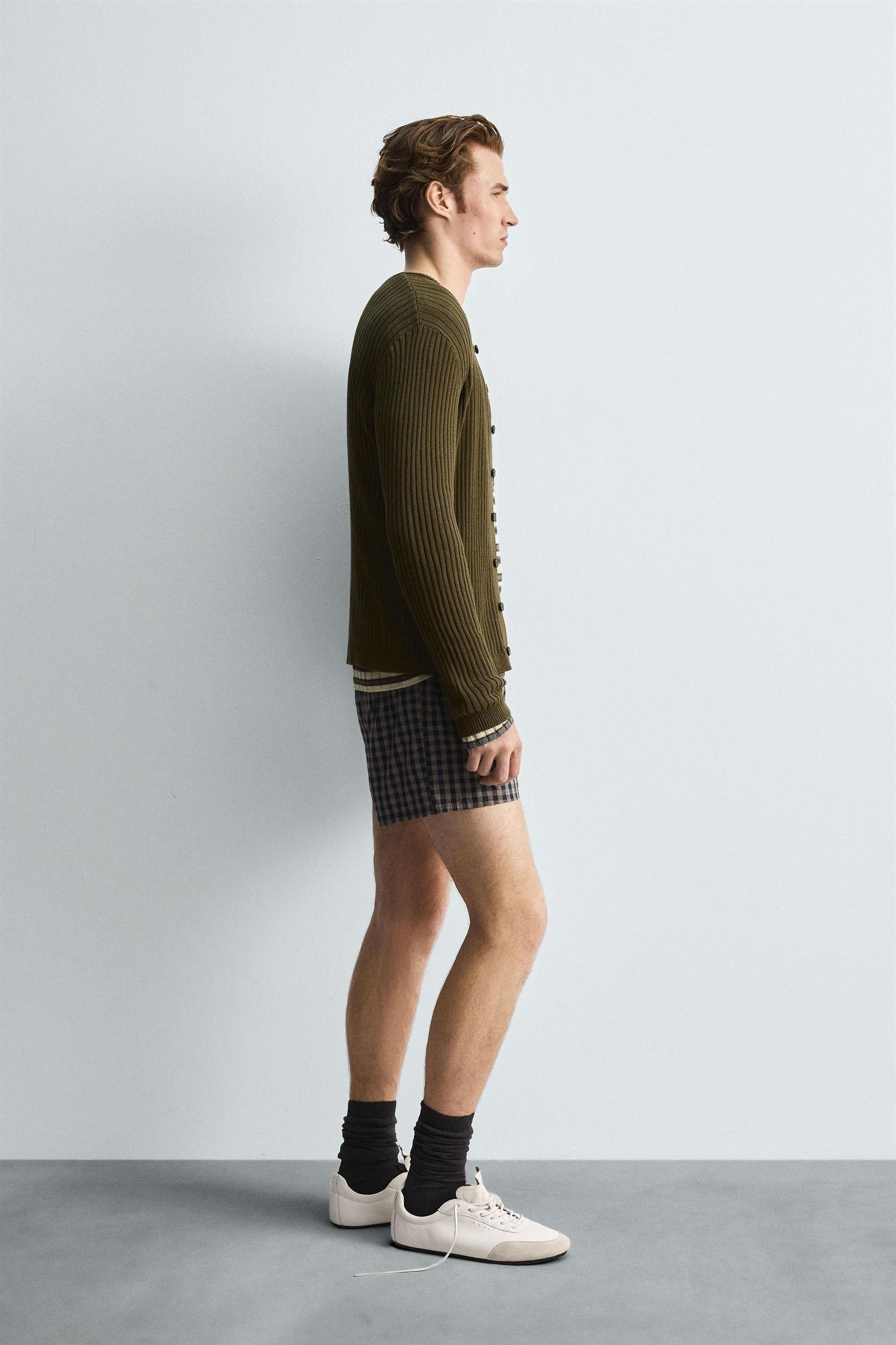RIB KNIT CARDIGAN Product Image