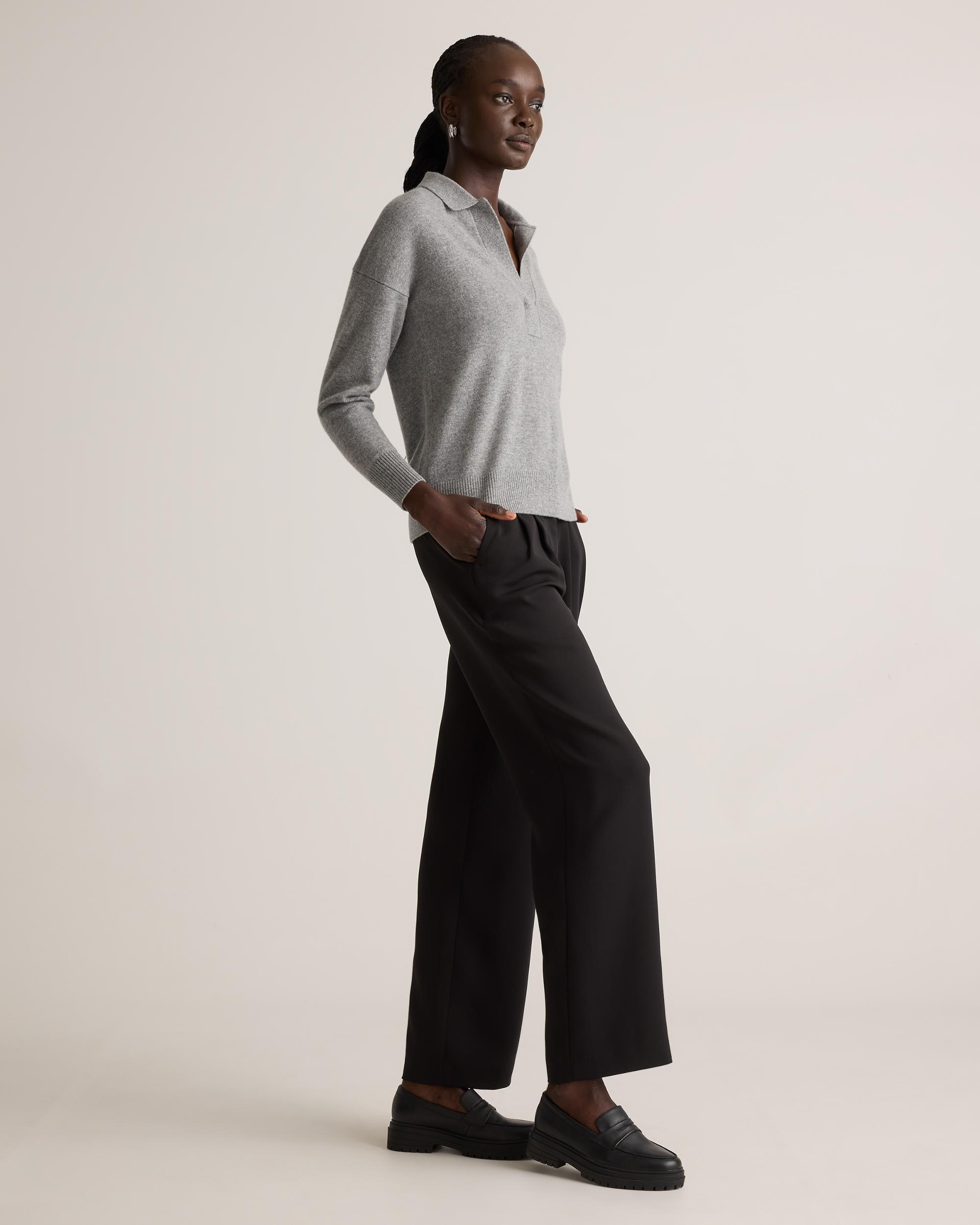 Quince | Women's Mongolian Cashmere Polo Sweater Size XL Product Image
