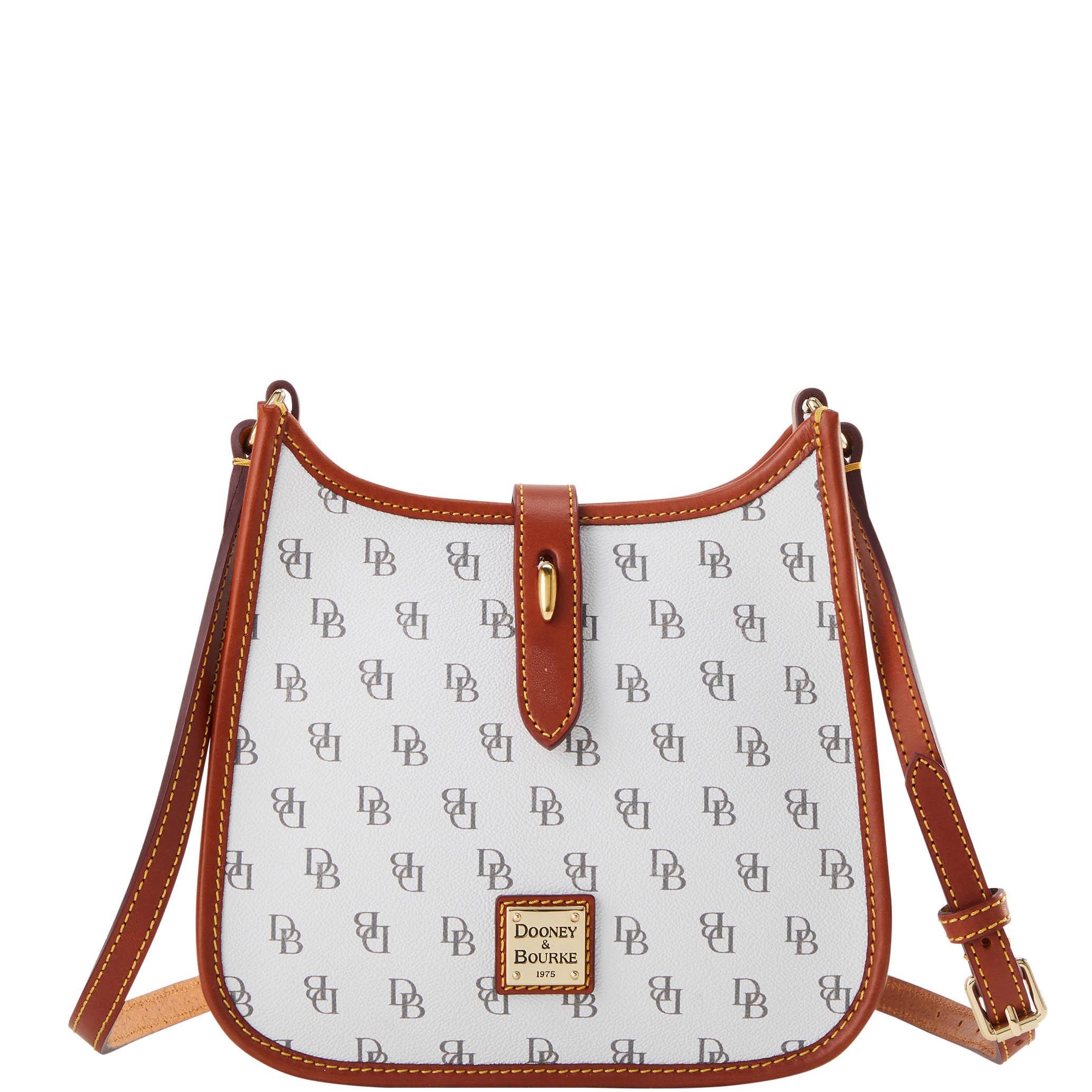 Dooney & Bourke Womens Gretta Small Coated Cotton Messenger Bag in Bone Product Image
