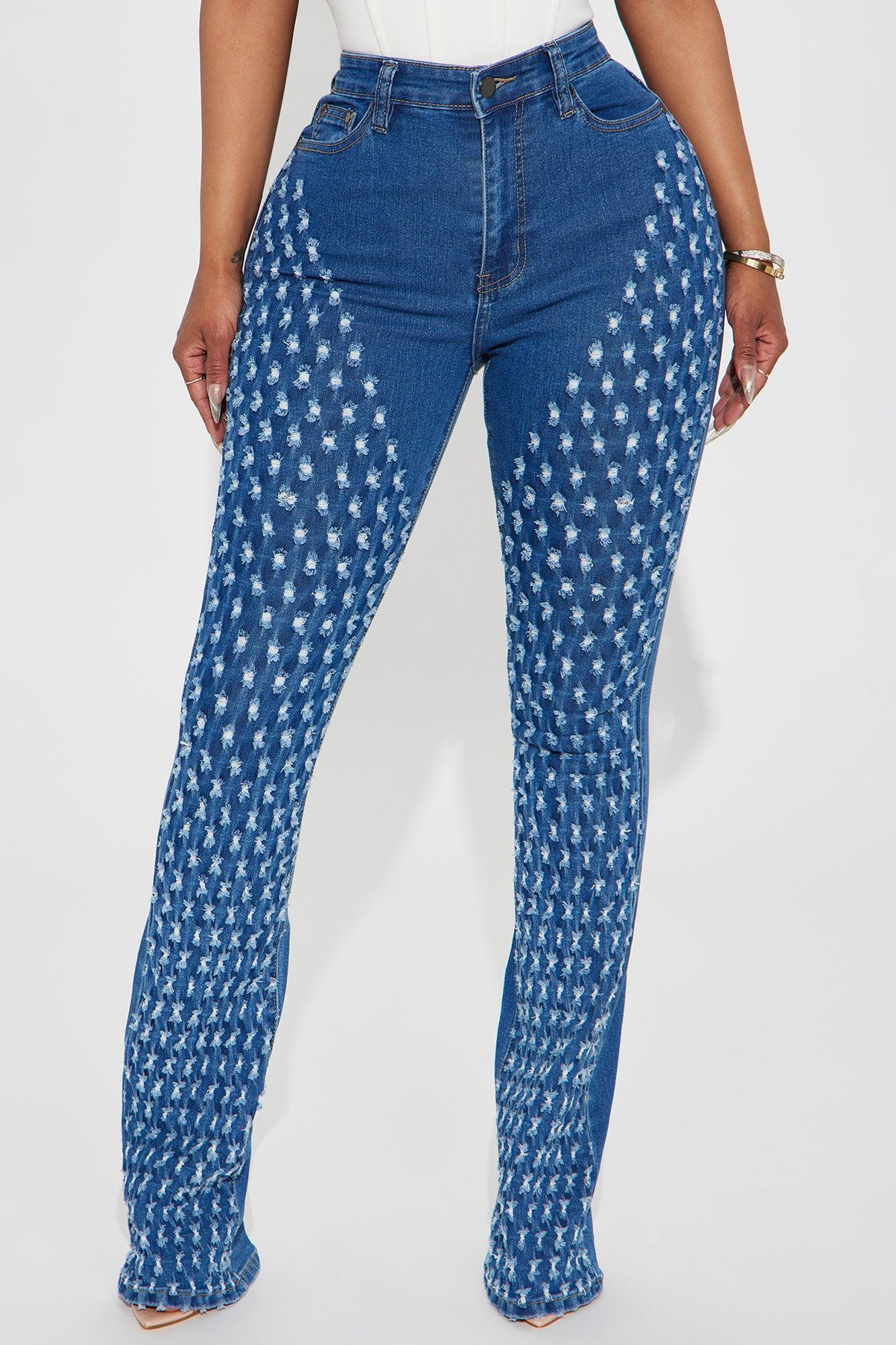 Get Close To Me Stretch Flare Jeans - Medium Wash Product Image