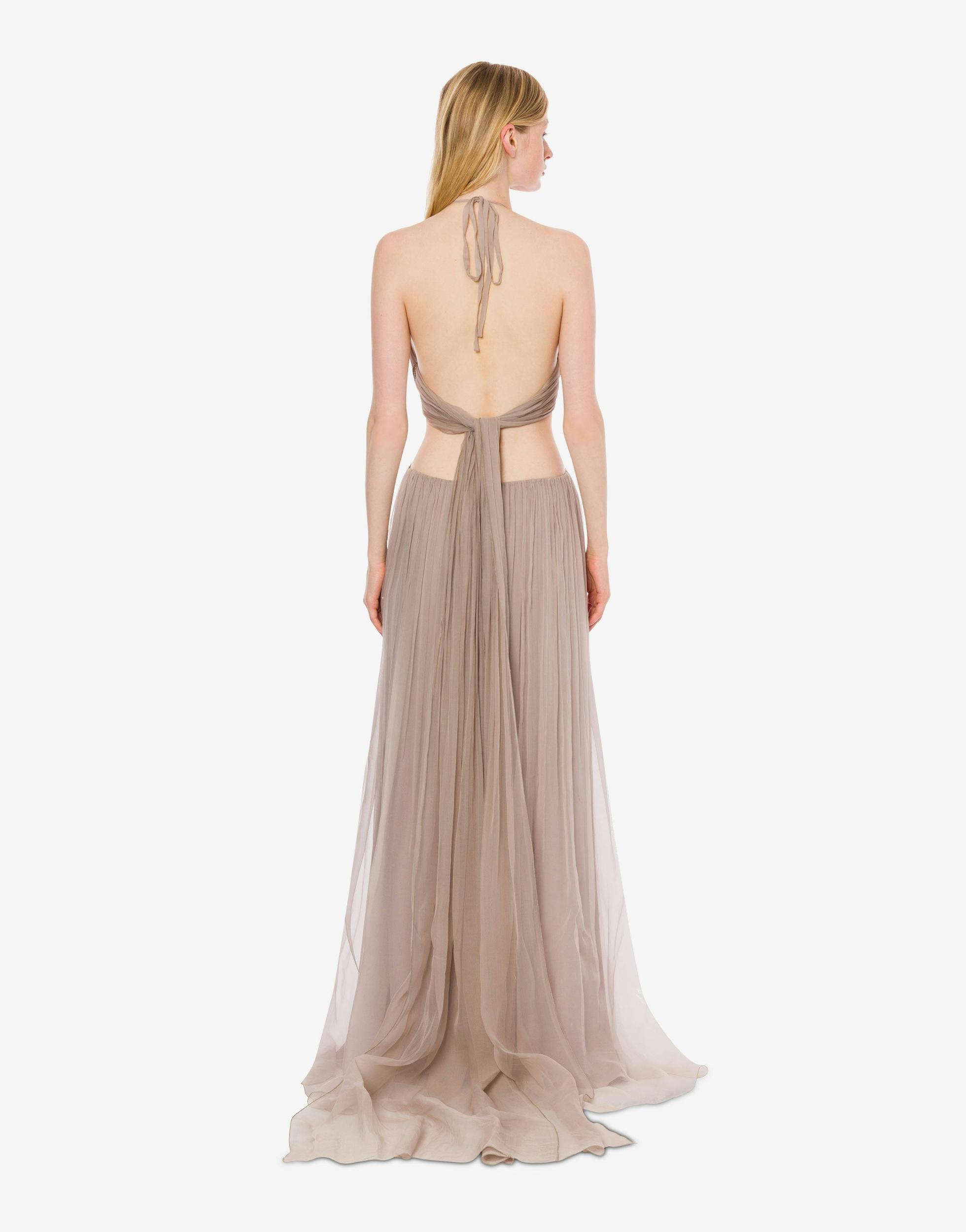 Tulle long dress with embroidery Product Image