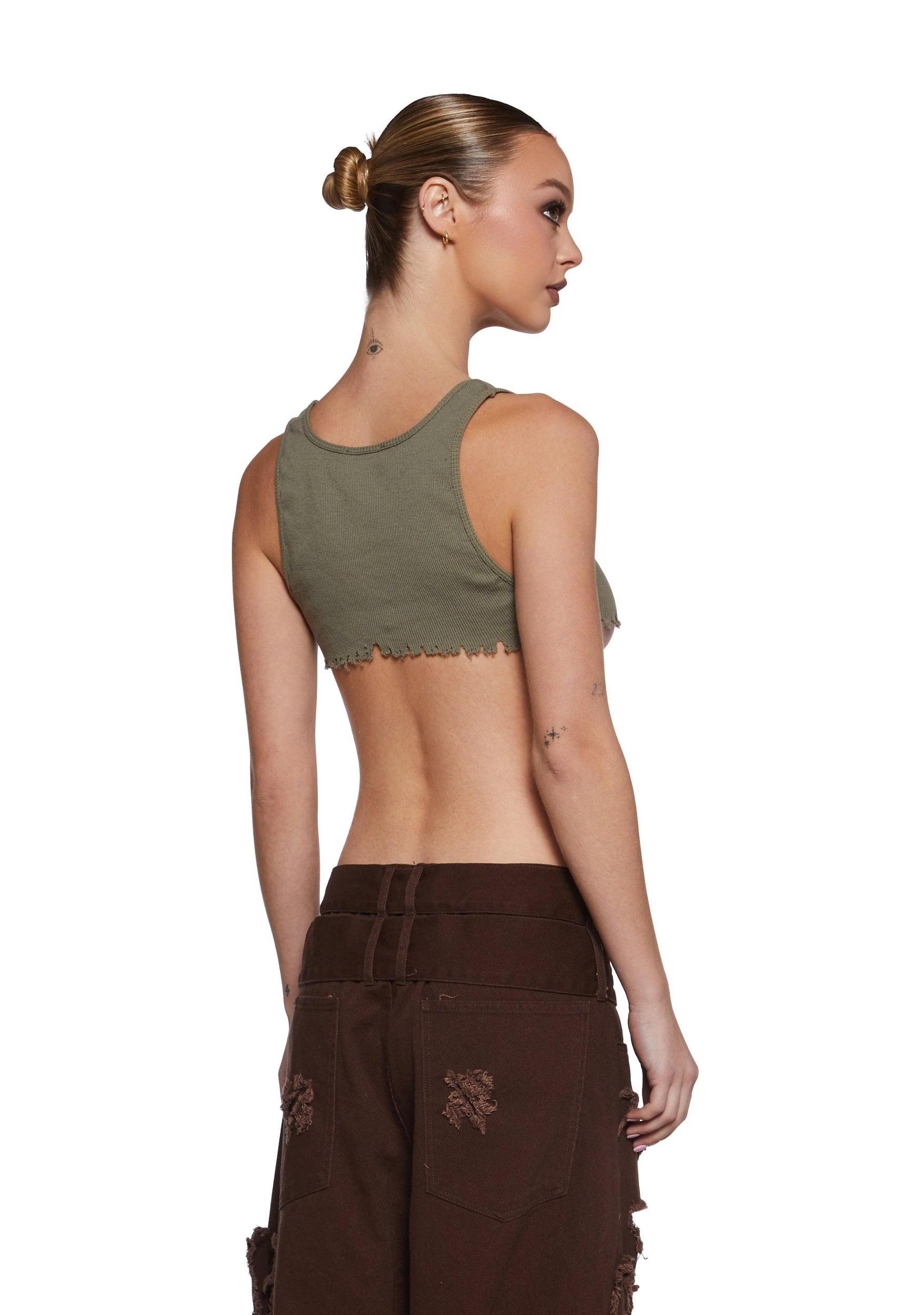 No Regulations Crop Tank - Green Male Product Image