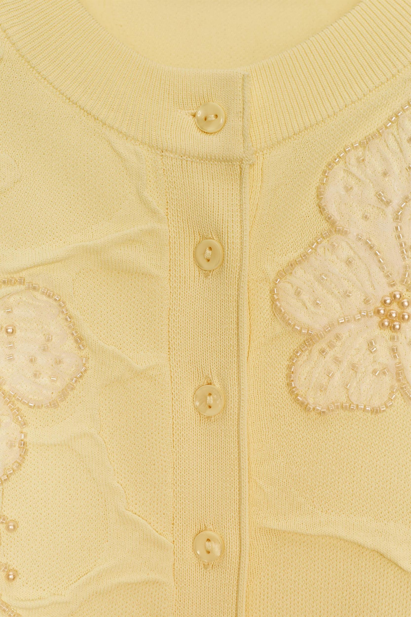 BEADED KNIT CARDIGAN Product Image