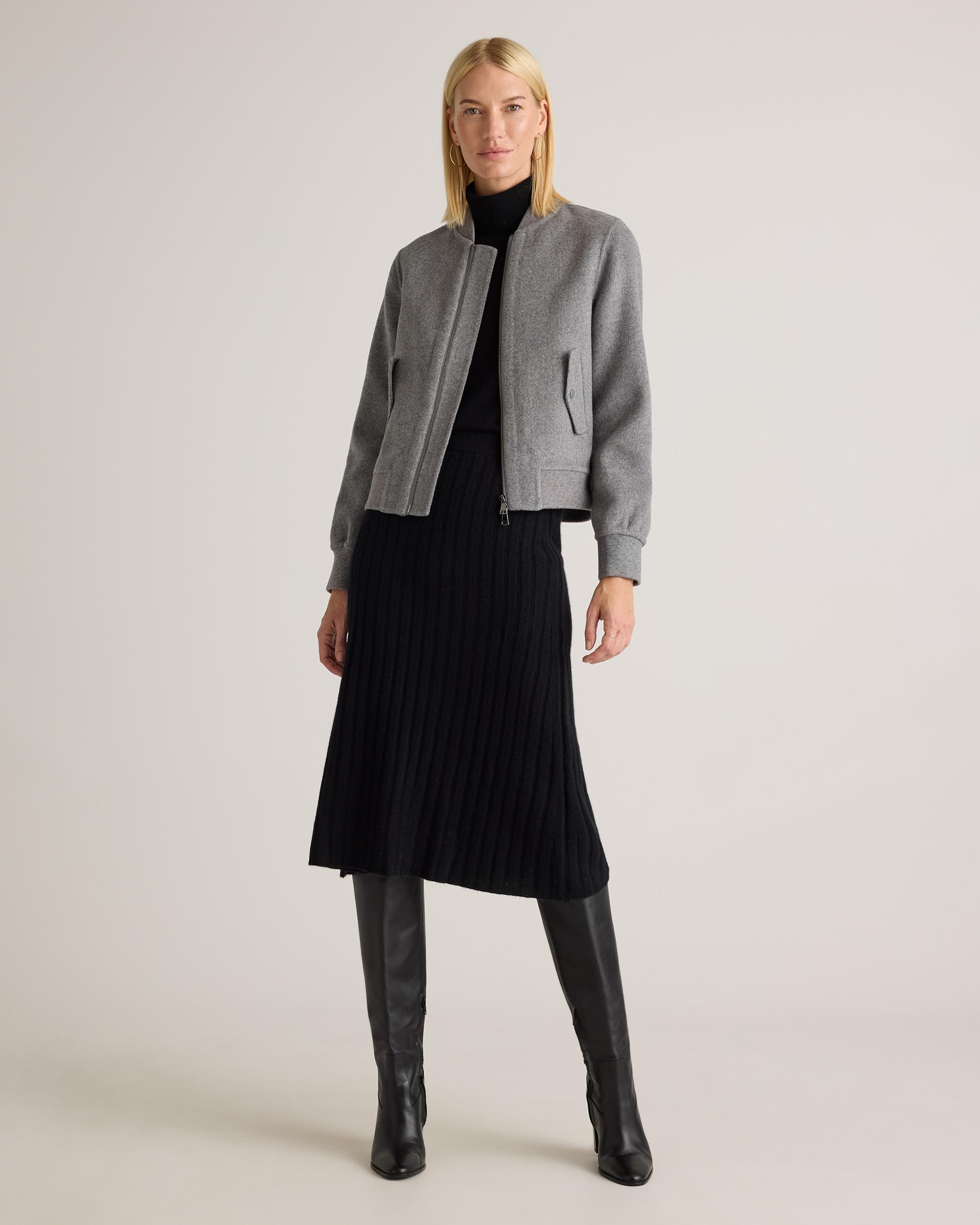 Quince | Women's Double-Faced Merino Wool Bomber Jacket Size XS Product Image