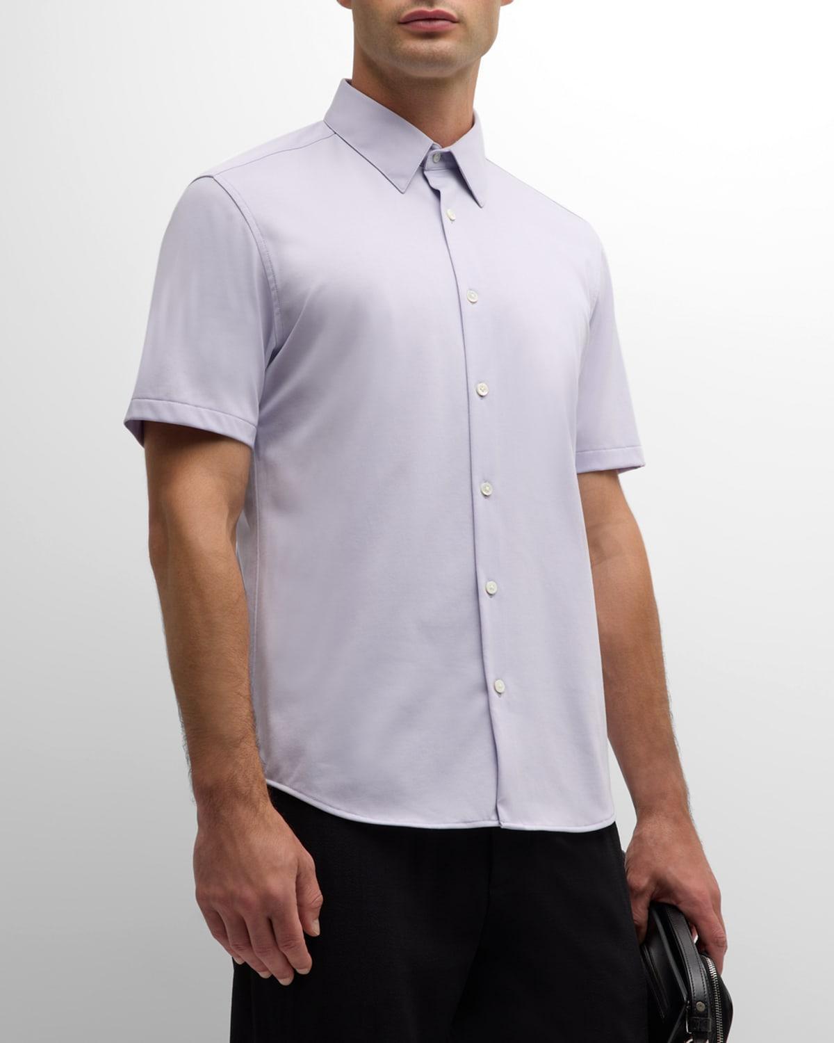 Mens Irving Short Sleeve Shirt in Structure Knit Product Image