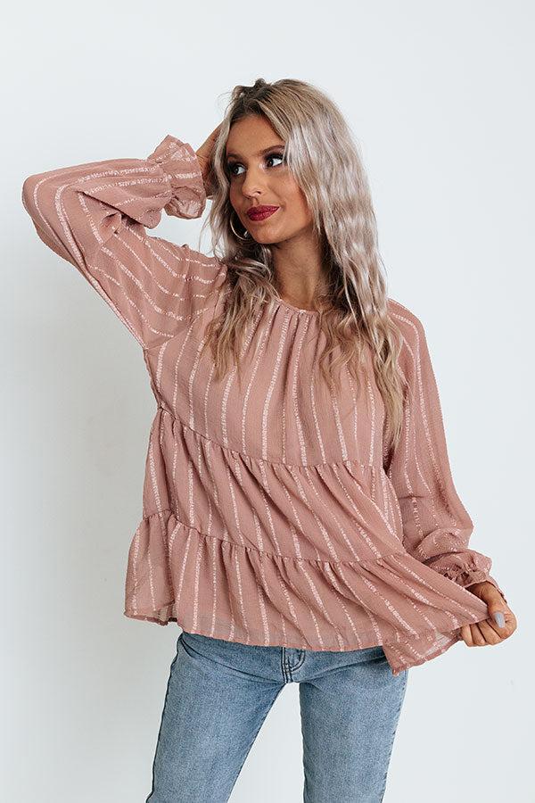 Infinitely Grateful Babydoll Top In Latte Product Image