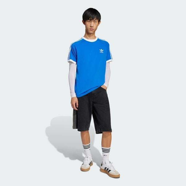 adidas Adicolor Classics 3-Stripes Tee Blue M Mens Product Image