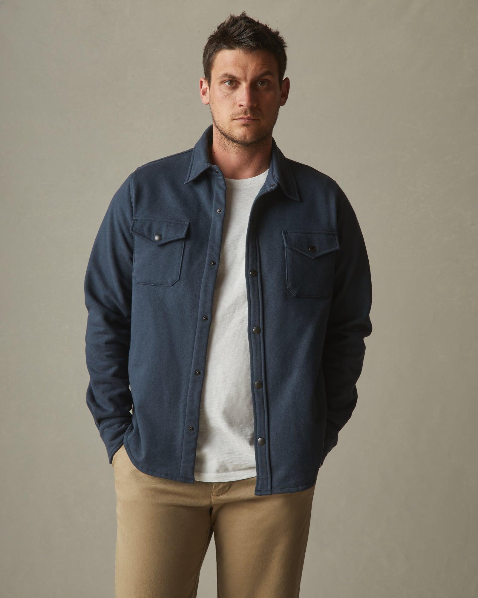 Unisex Redwood Fleece Overshirt - Heritage Navy Product Image