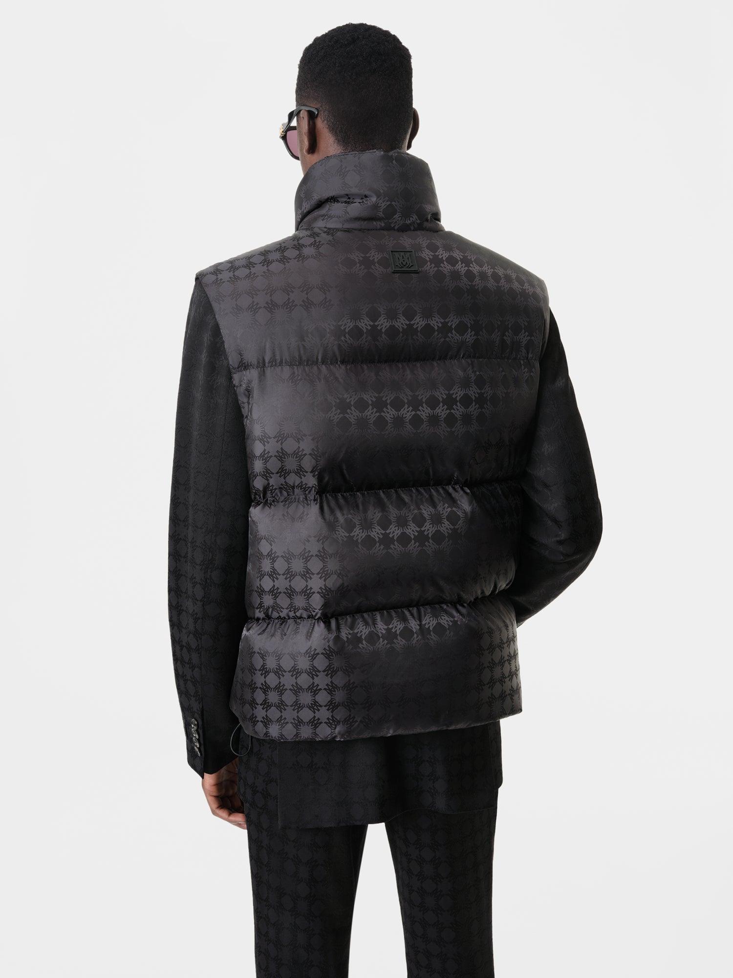 MA QUAD JACQUARD DOWN GILET - Black Male Product Image