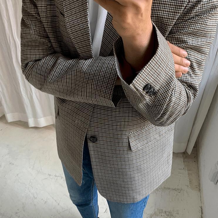 RT No. 2770 PLAID BLAZER JK Product Image