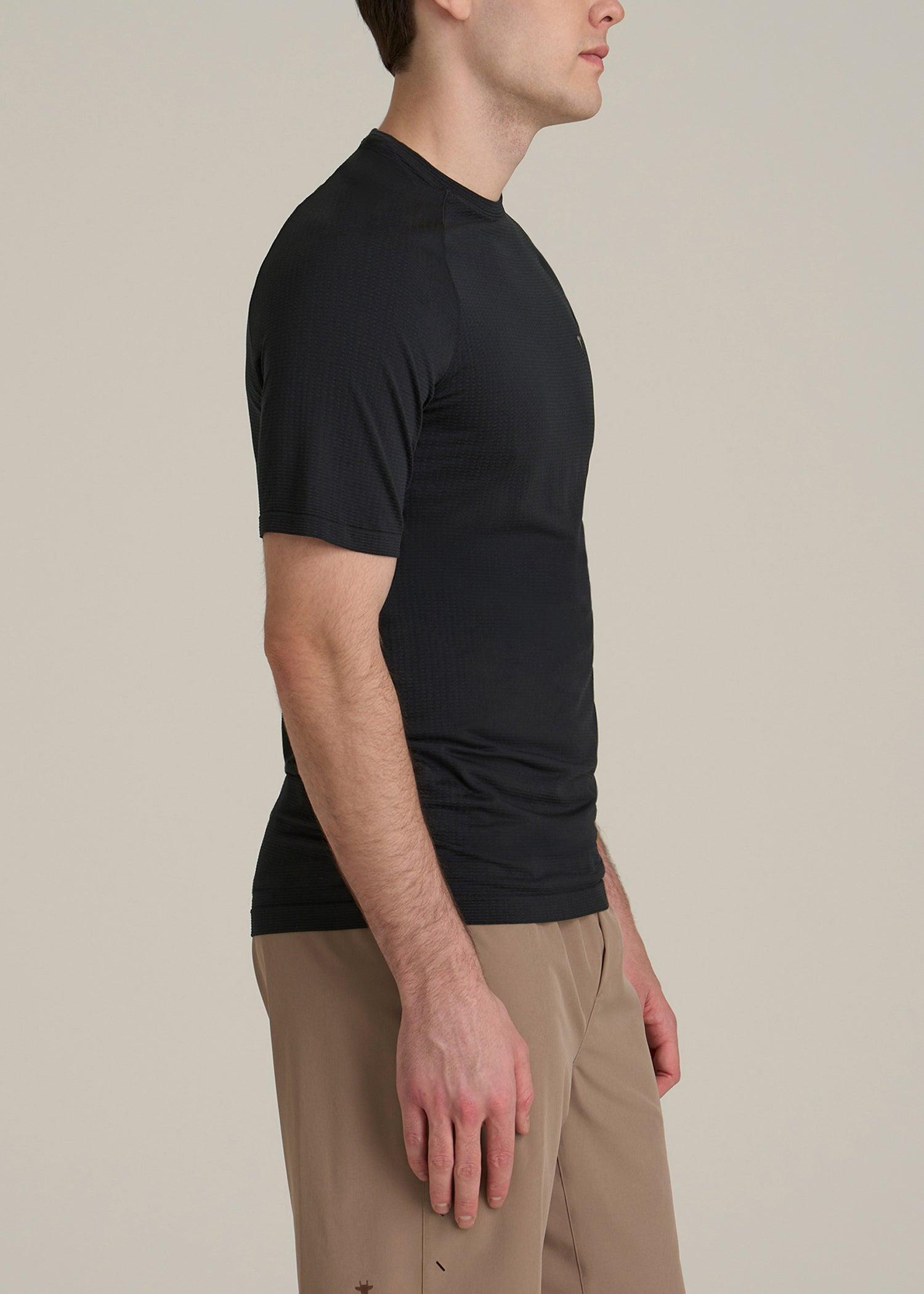 Vented Training Top for Tall Men in Black Product Image