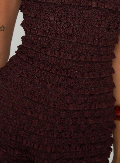 Ayver Strapless Playsuit Chocolate Product Image