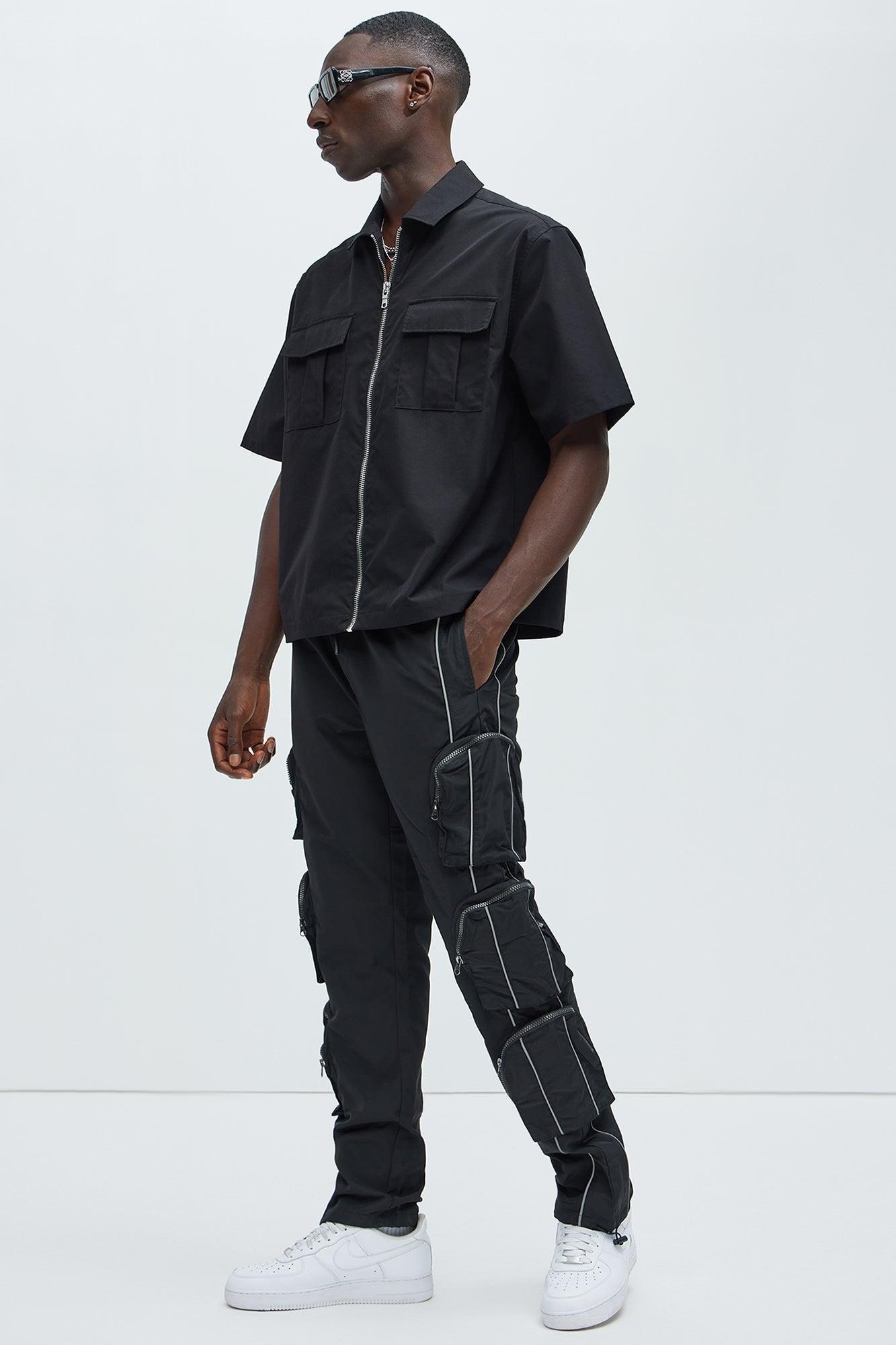 I Got You Cargo Slim Nylon Pants - Black Product Image