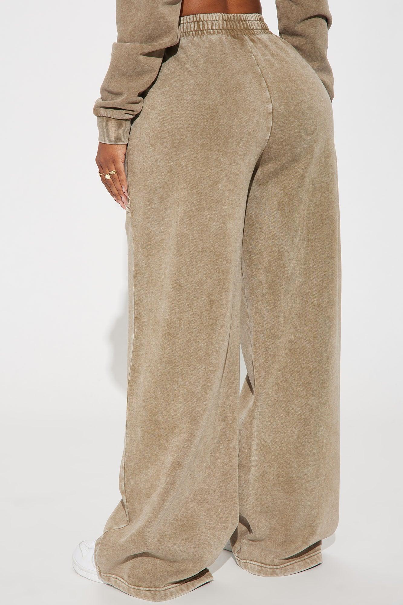 New York Washed Wide Leg Pant - Taupe/combo Product Image