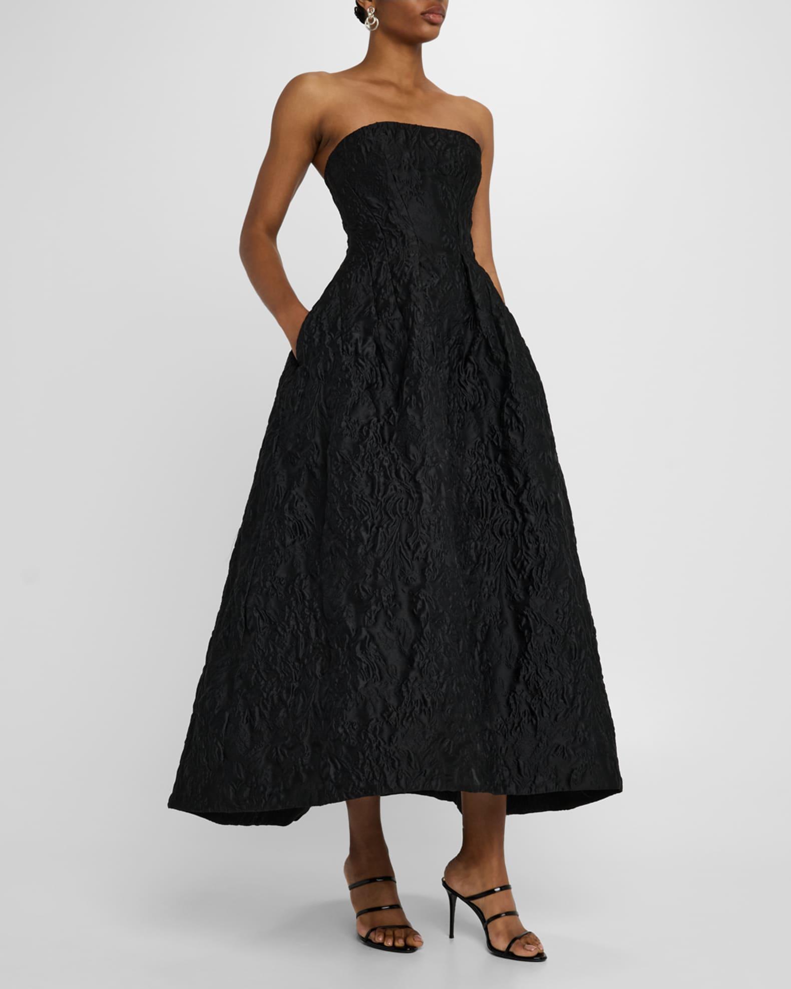 Strapless A-Line Tea-Length Dress Product Image