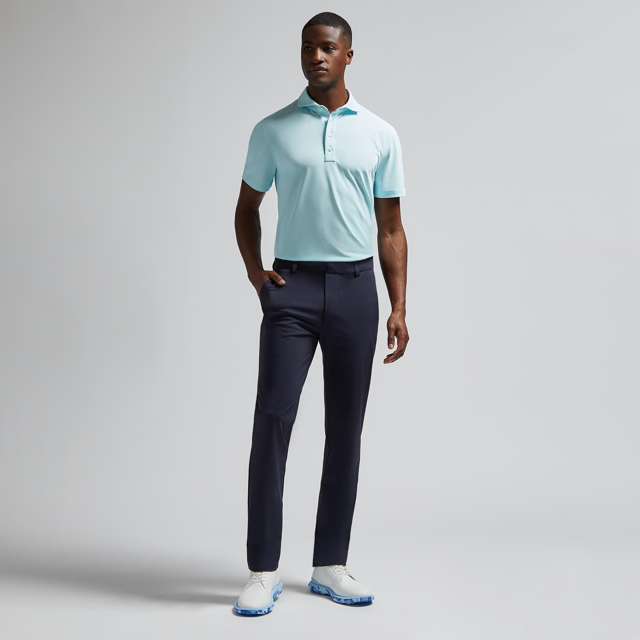RIB GUSSET TECH PIQUÉ MODERN SPREAD COLLAR POLO Product Image