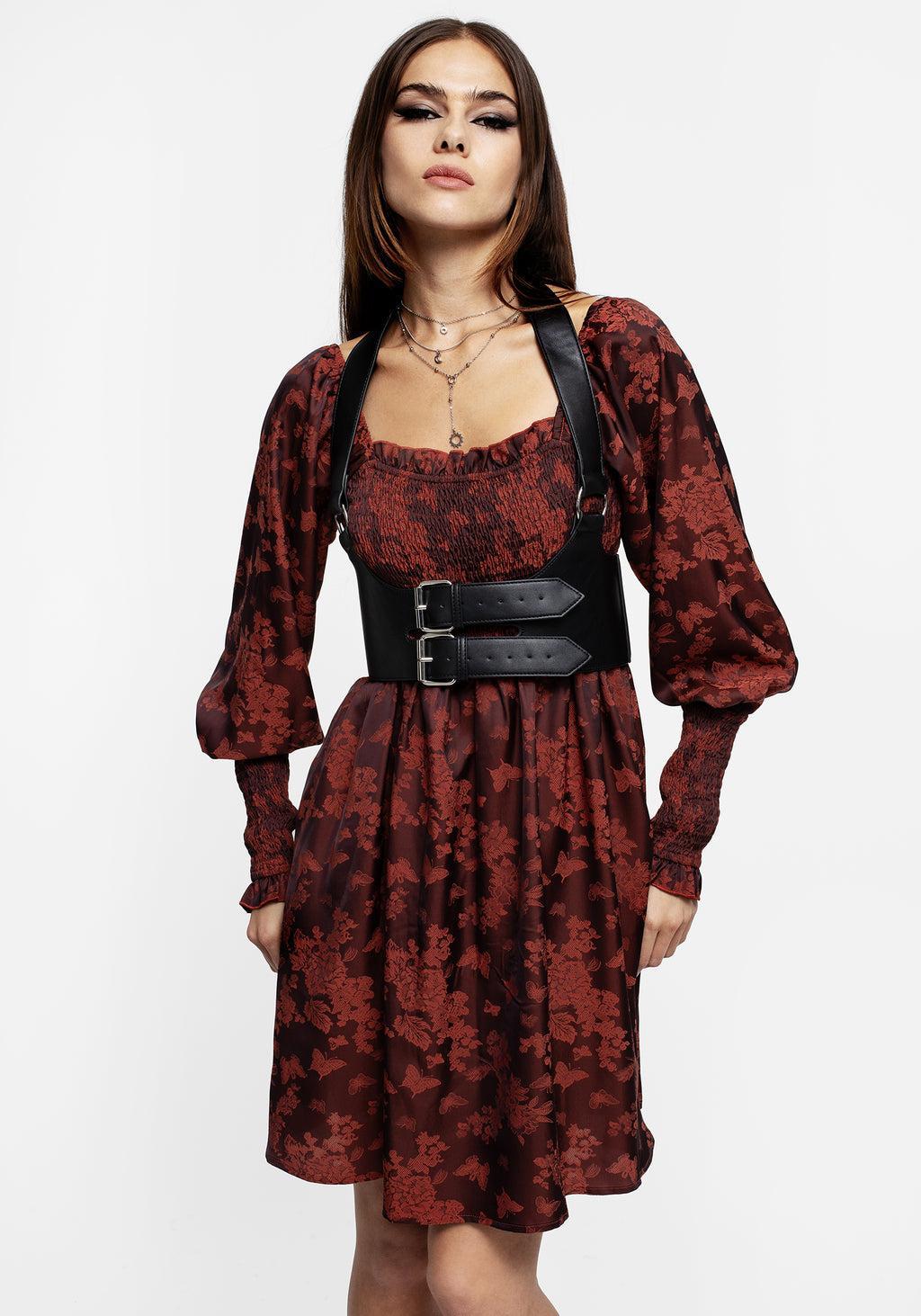 Euthalia Butterfly Jacquard Mini Dress Product Image