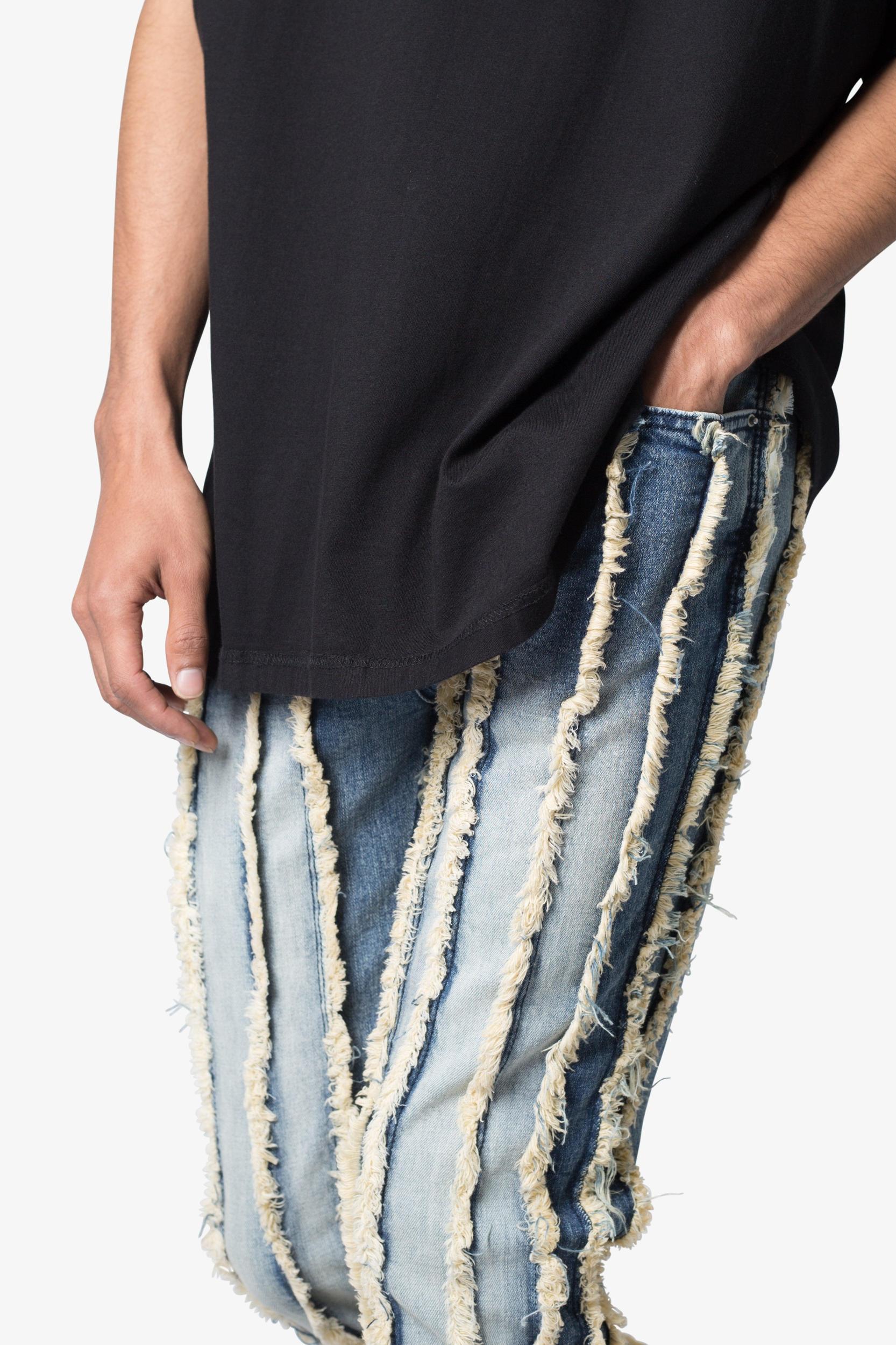 X641 Skinny Stacked Ripped Denim - Medium Blue Product Image