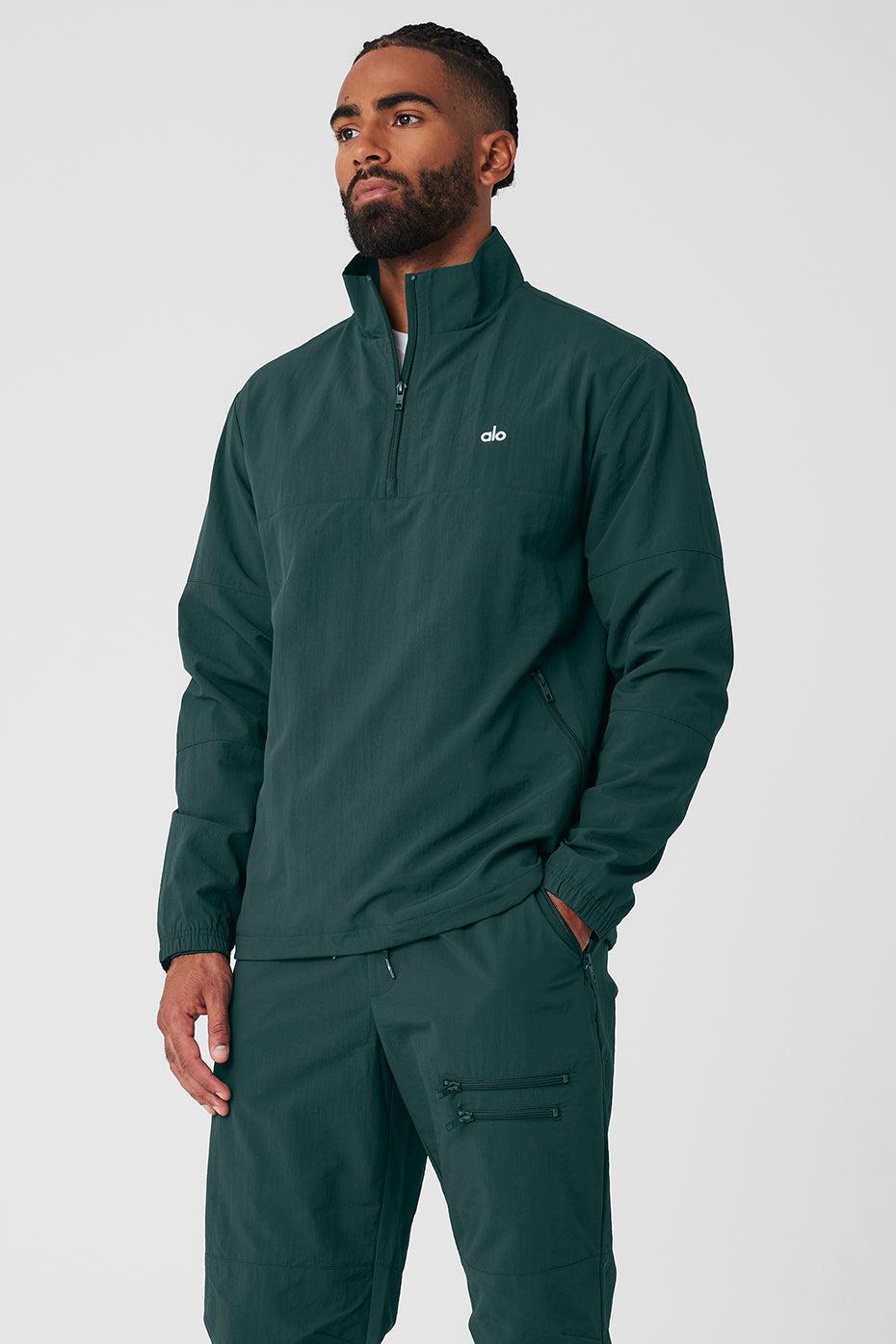 Takeaway Track Pullover - Midnight Green Male Product Image
