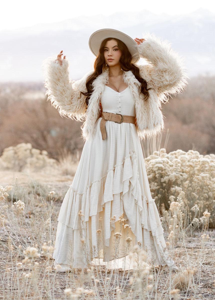 Everlie Dress in Cream Female Product Image