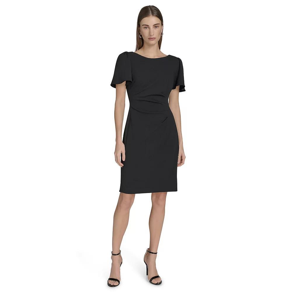 Women's La Nouvelle Renaissance Ruched Sleeve Sheath Dress, Size: 12, Black Product Image
