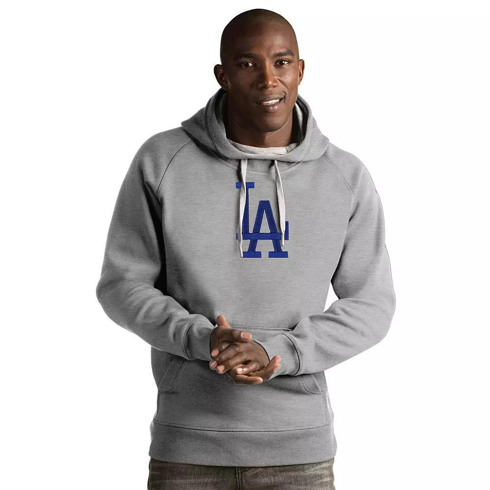 Men's Antigua Los Angeles Dodgers Victory Hoodie, Size: XL, Gray Product Image