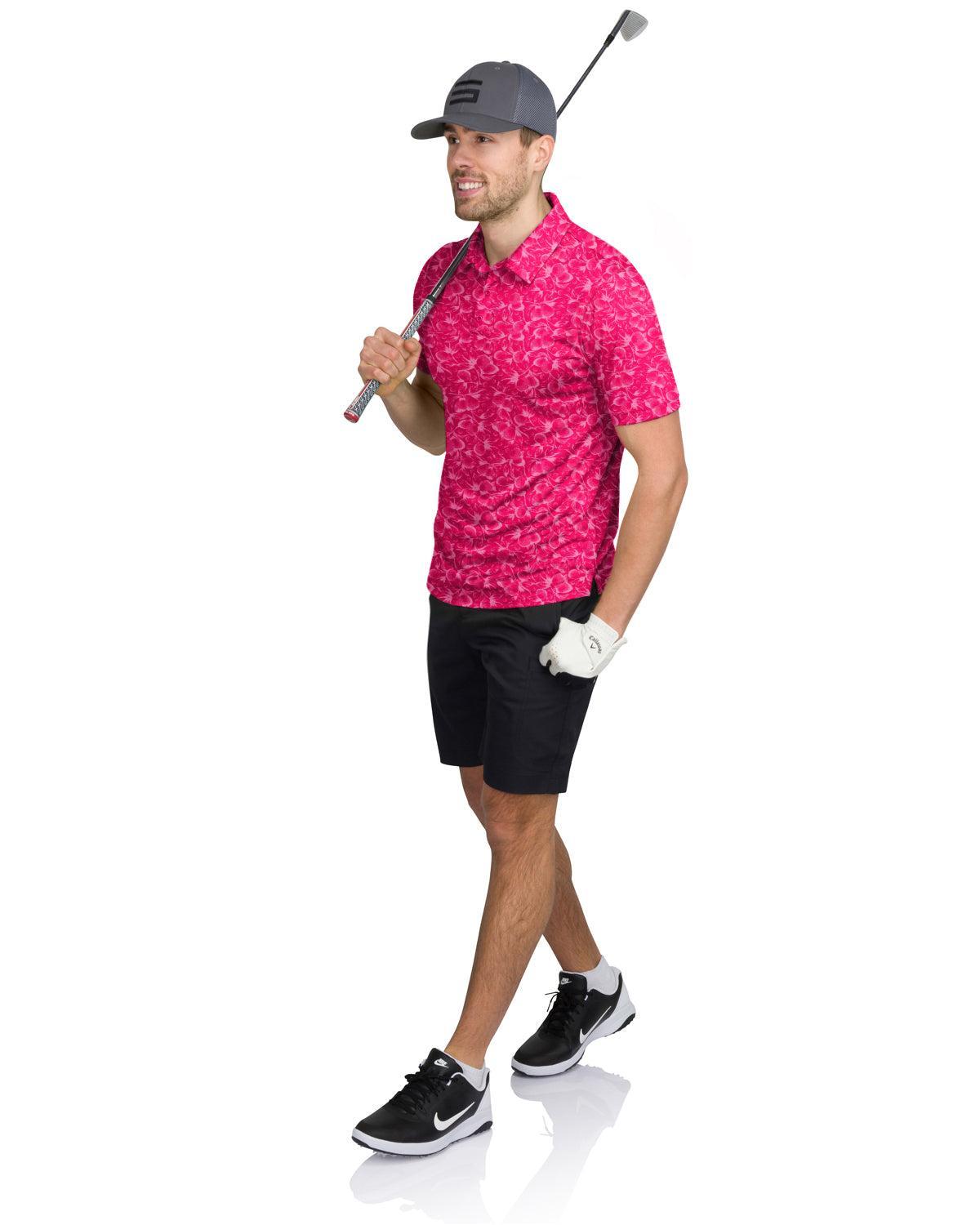 Three Sixty Six Men’s Print Golf Polos Product Image