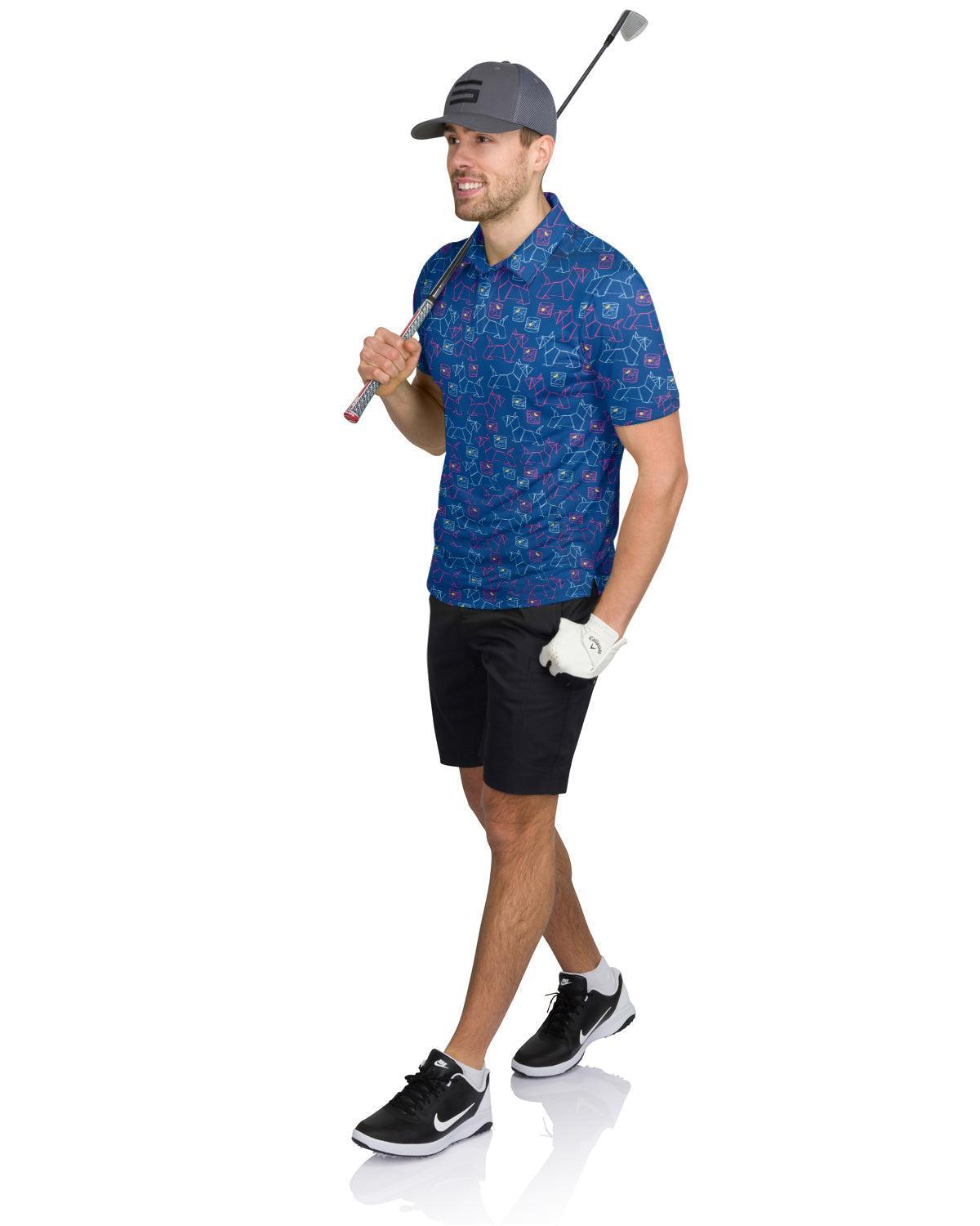 Three Sixty Six Men’s Print Golf Polos Male Product Image