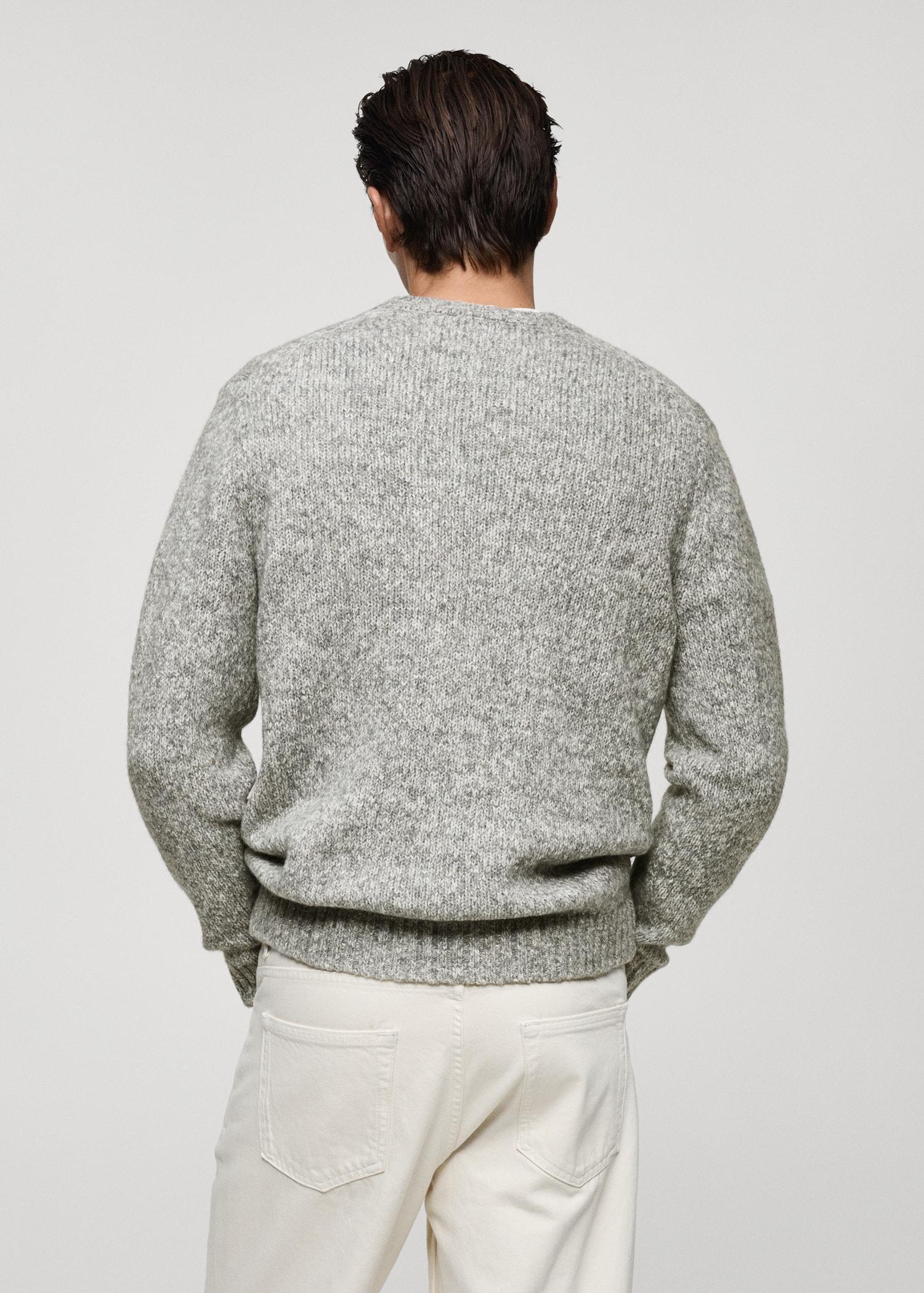 Fleece and cotton sweater - Men | MANGO USA Product Image