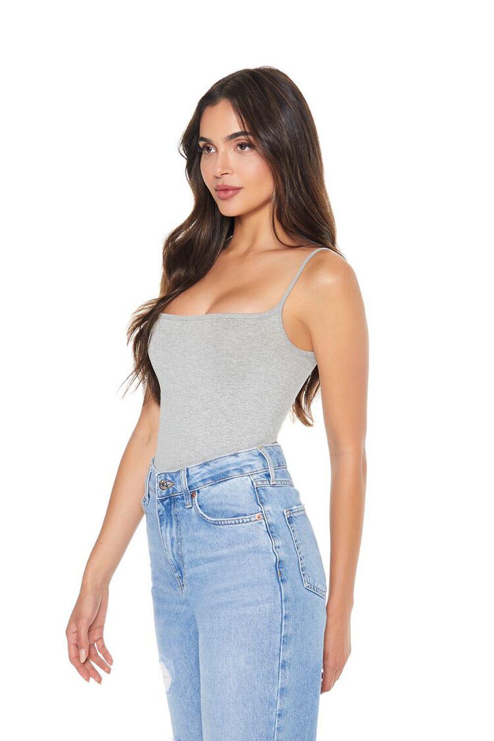 Seamless Heathered Cami Bodysuit | Forever 21 Product Image