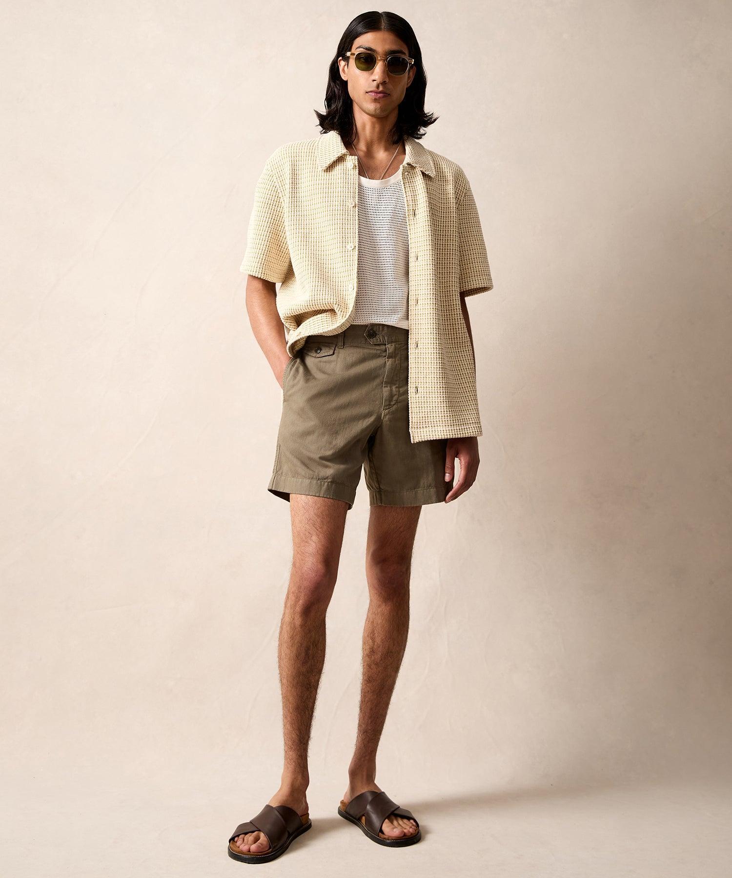 Textured Full-Placket Cabana Polo Product Image