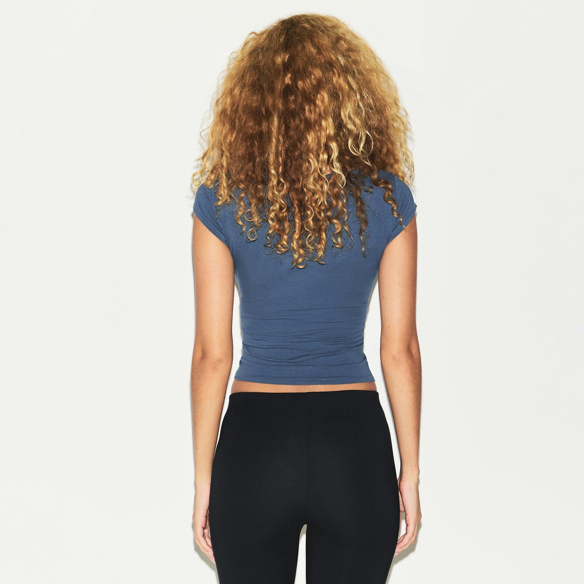COTTON JERSEY SCOOP NECK T-SHIRT | HARBOR Product Image