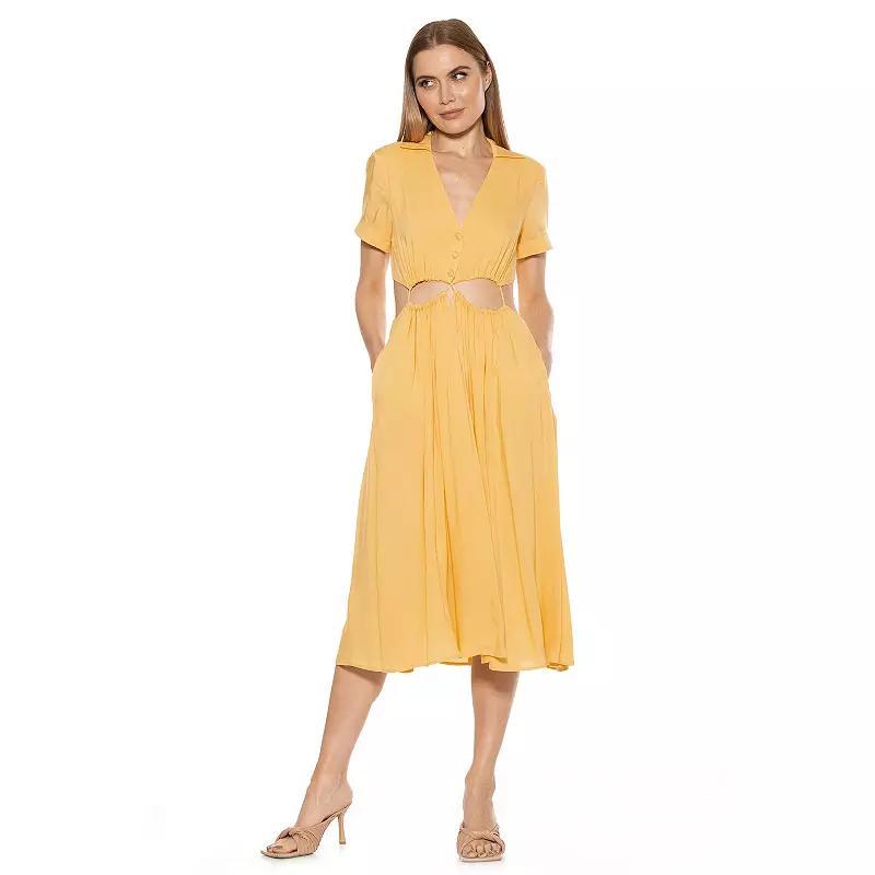 Women's ALEXIA ADMOR Cassidy Collared Button Down Shirtdress, Size: 2, Blue Product Image